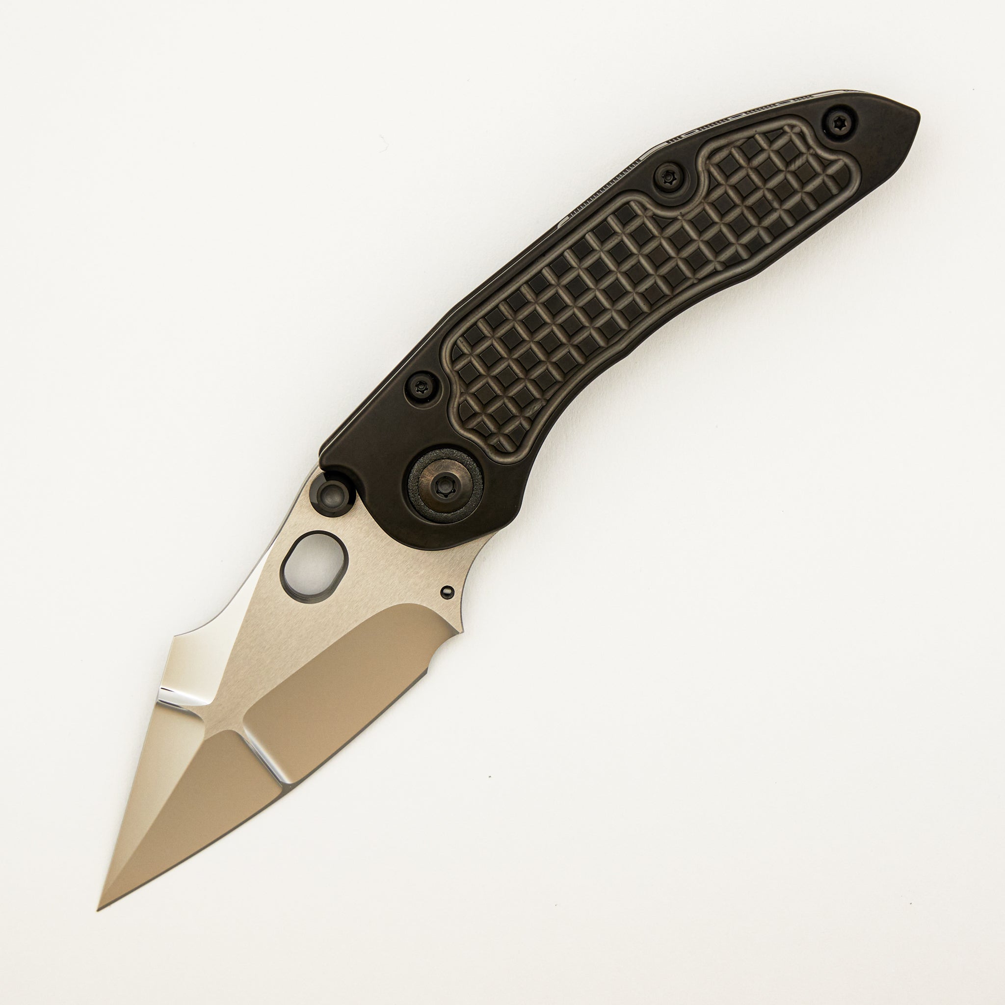 Marfione Custom Knives / Borka Blades Collabroation Stitch Darkstar - Liquid Metal - Tritium Insert