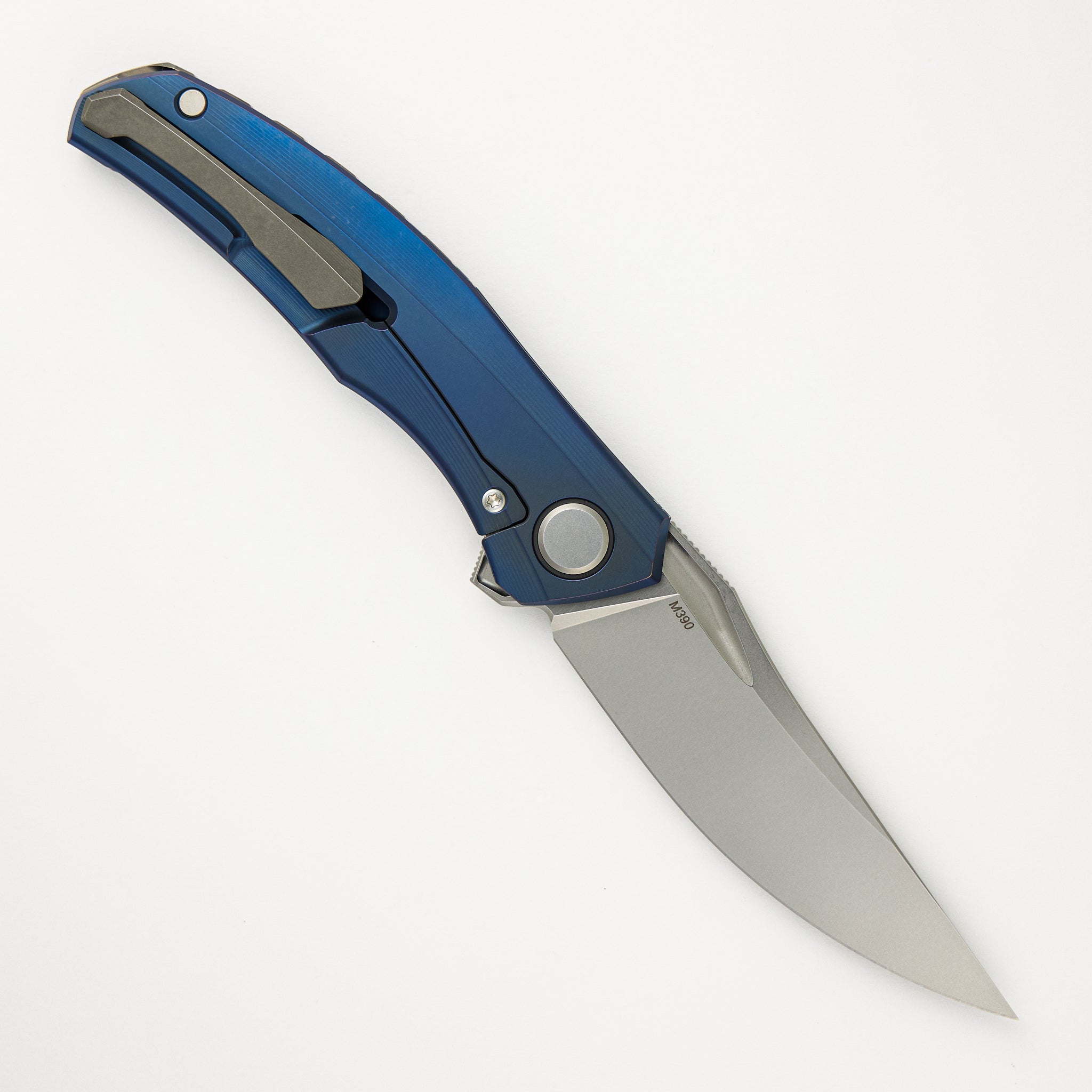 Quantum - Blue Titanium Handle - M390 Blade - MRBS