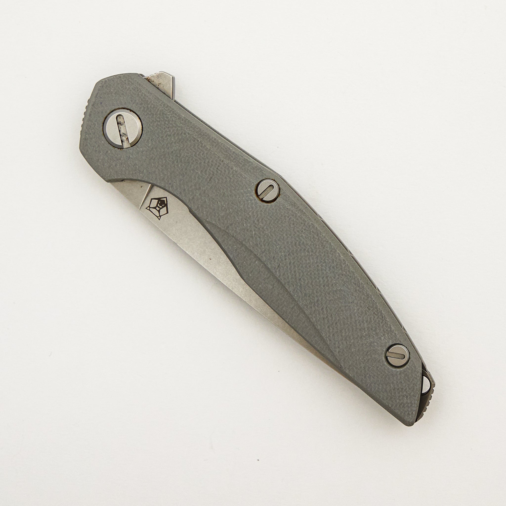 111 - Light Gray G10 Handle - Elmax Blade - MRBS