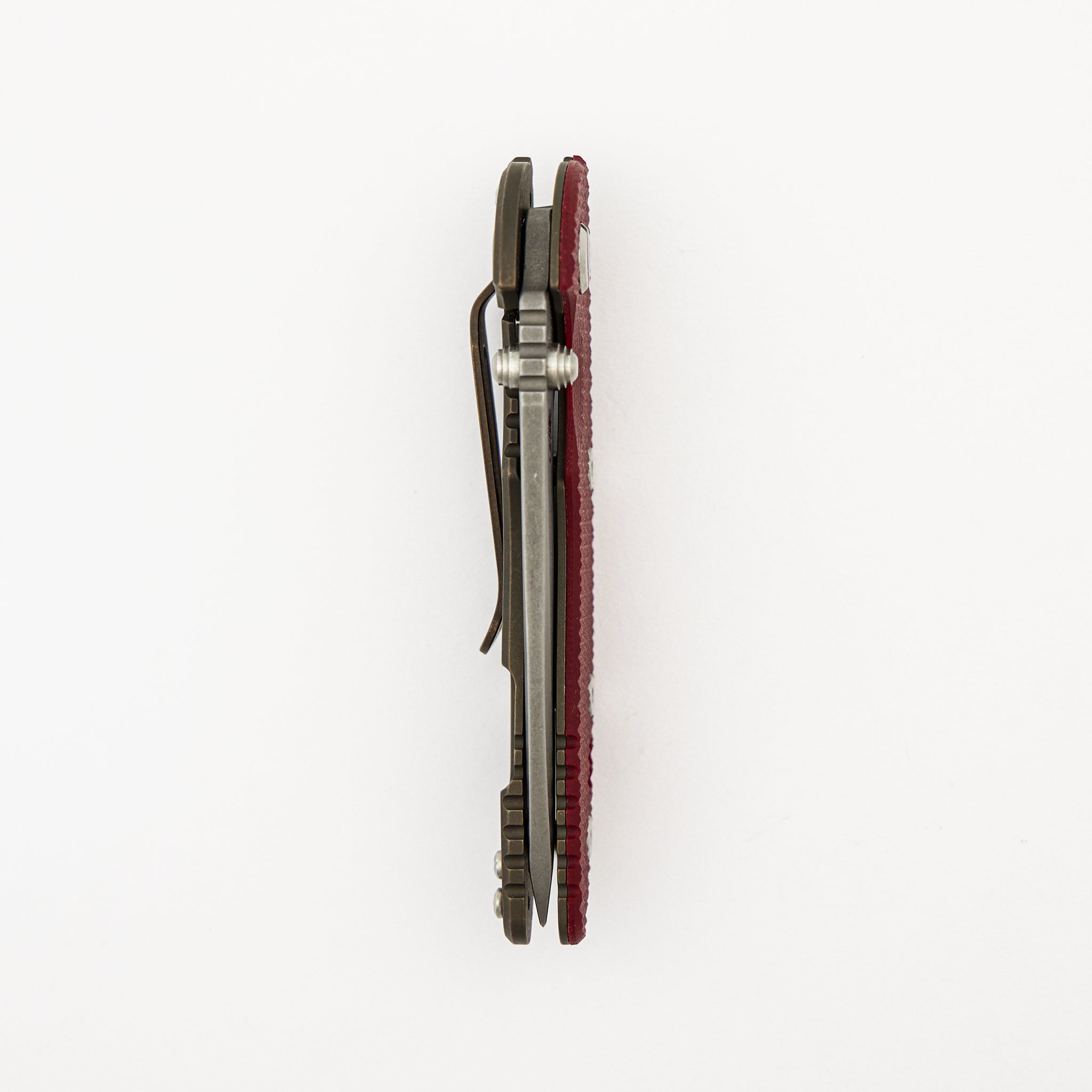 XM-18 3.0" - Spanto CPM-20CV Blade - Tri-Way - Battle Bronze - Red G10