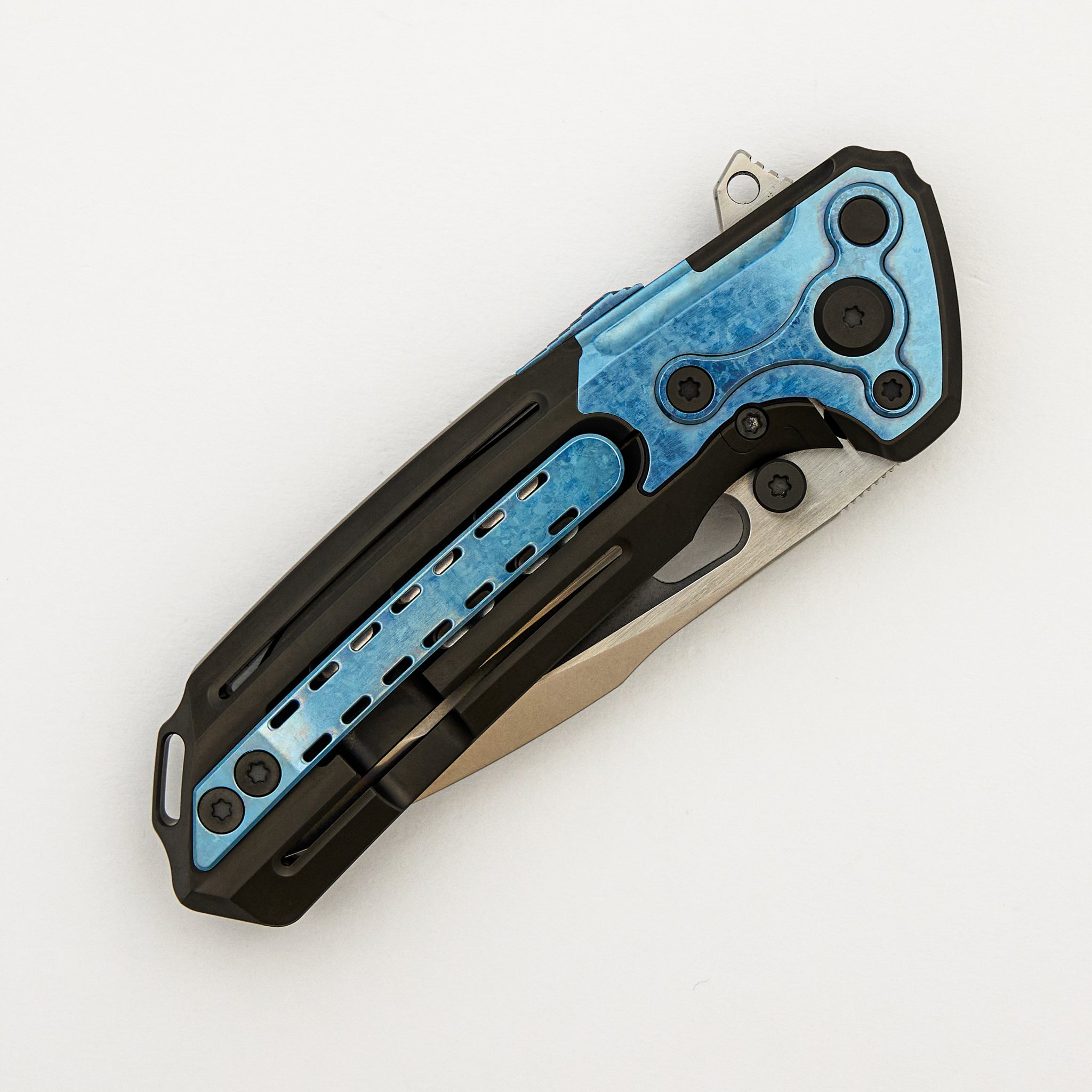 Terminator T600 - Black DLC Titanium/Crystalized Ti Handle - Satin Stonewash MagnaCut Blade - 016/150