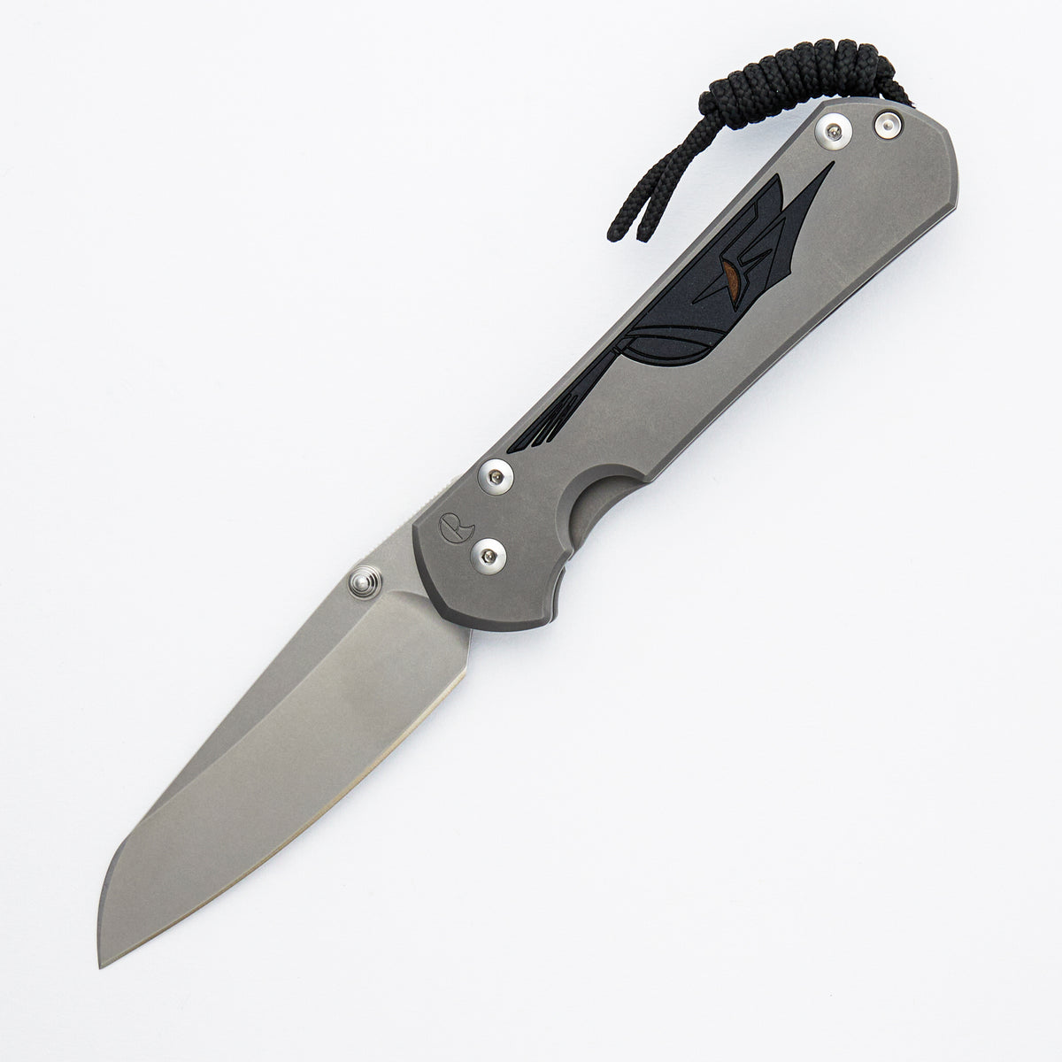 Large Sebenza 31 - Spartan Helmet - Insingo CPM MagnaCut Blade - Silver Single Thumb Lug
