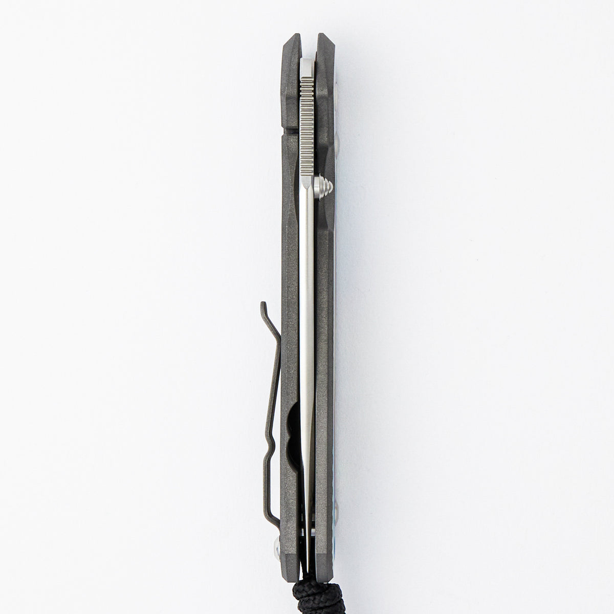 Large Sebenza 31 Unique Graphic - Polished Drop Point CPM MagnaCut Blade - Silver Single Thumb Lug