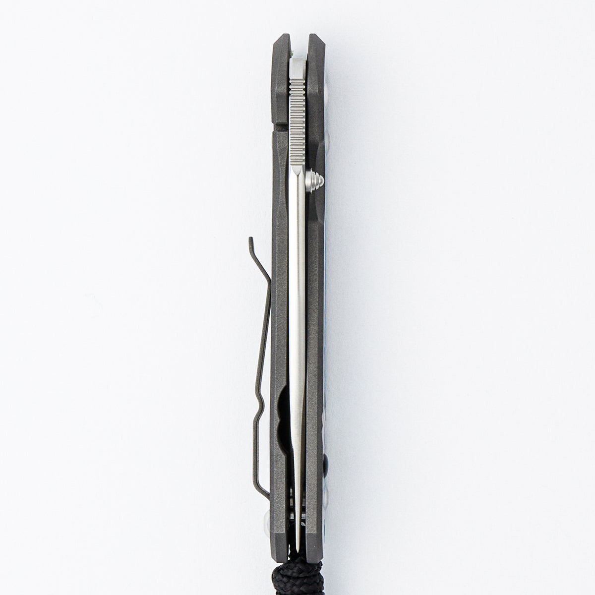 Small Sebenza 31 Unique Graphic - Polished Drop Point CPM MagnaCut Blade - Onyx - Silver Single Thumb Lug