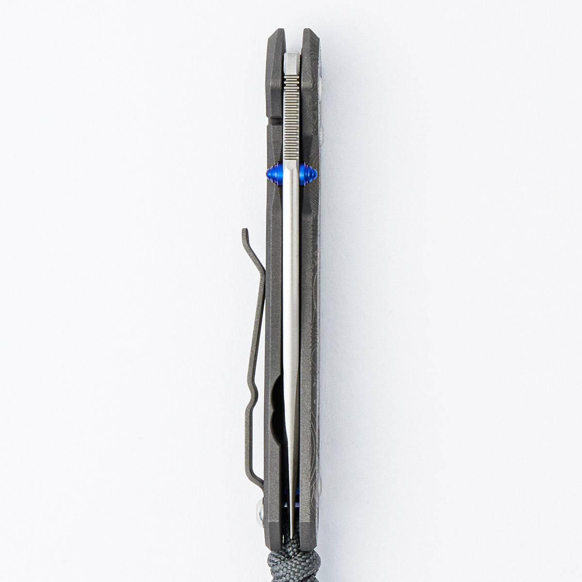 Small Sebenza 31 Prometheus Design Werx - Drop Point CPM MagnaCut Blade - "Wave" - Blue Double Thumb Lugs
