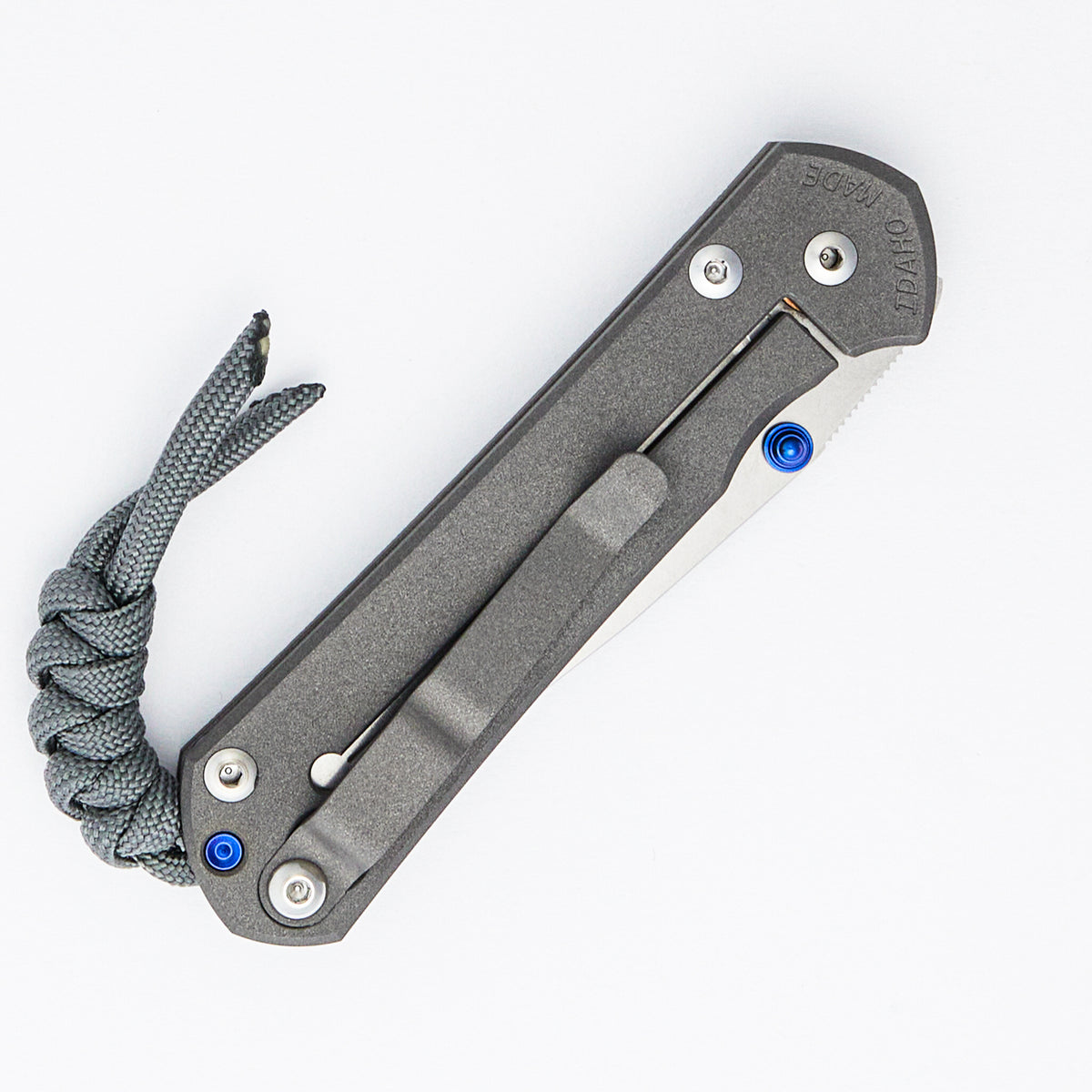 Small Sebenza 31 Prometheus Design Werx - Drop Point CPM MagnaCut Blade - "Wave" - Blue Double Thumb Lugs