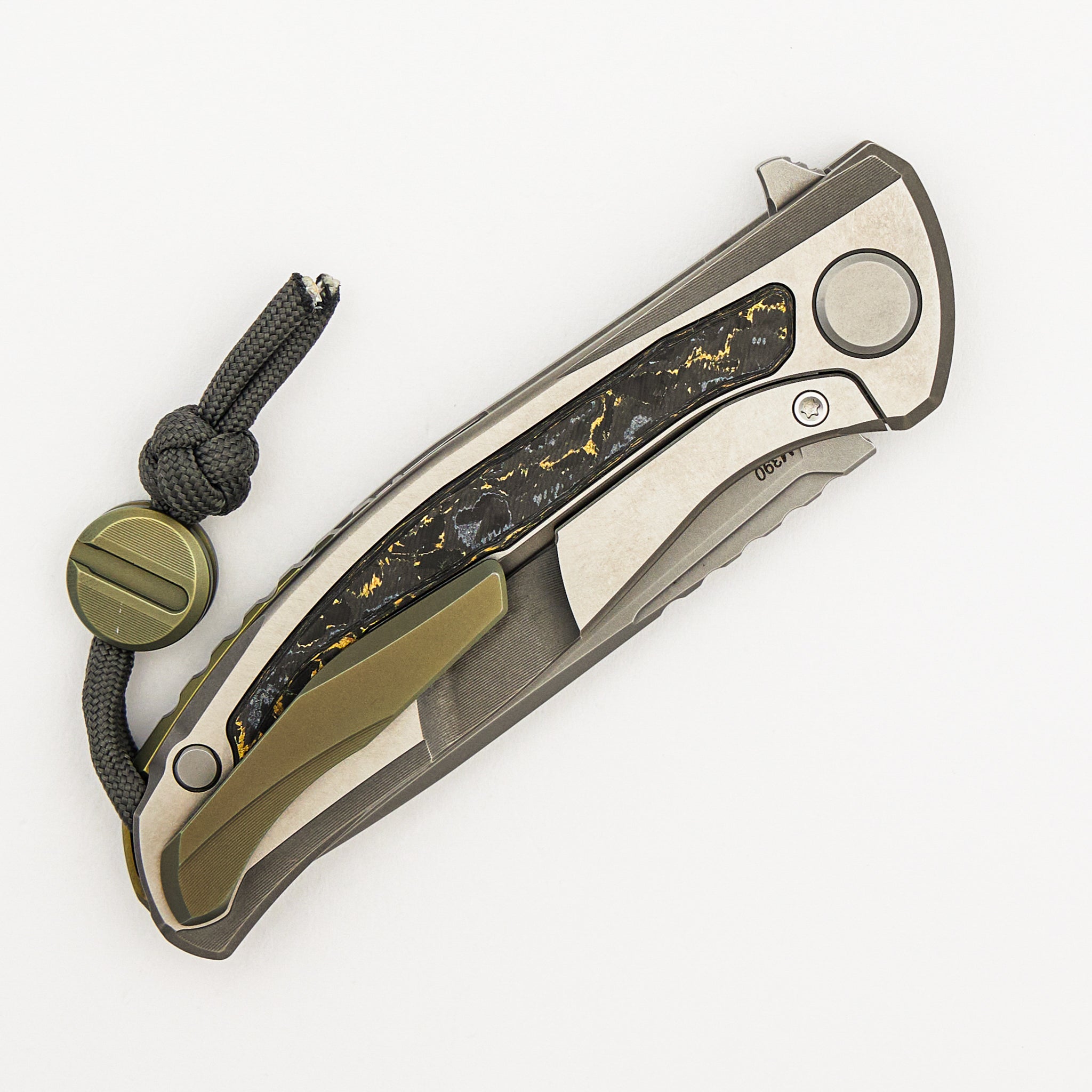 F95NL Gen. 5 - Blade Show Exclusive 2024 - M390 Blade - Titanium Handle - Golden Spark TechnoCarbo Inlays - MRBS