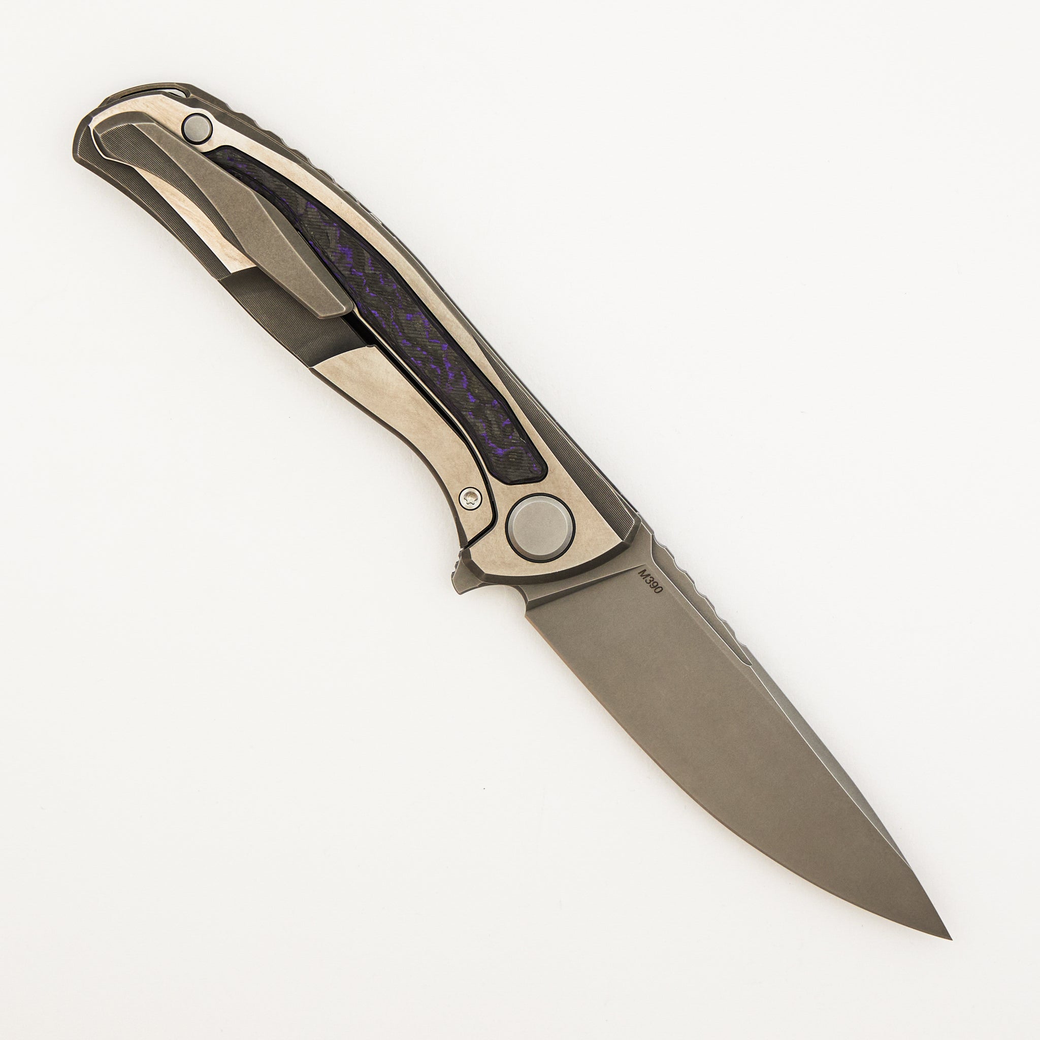 F95NL Gen. 5 - M390 Blade - Titanium Handle - Purple TechnoCarbo Inlays - MRBS