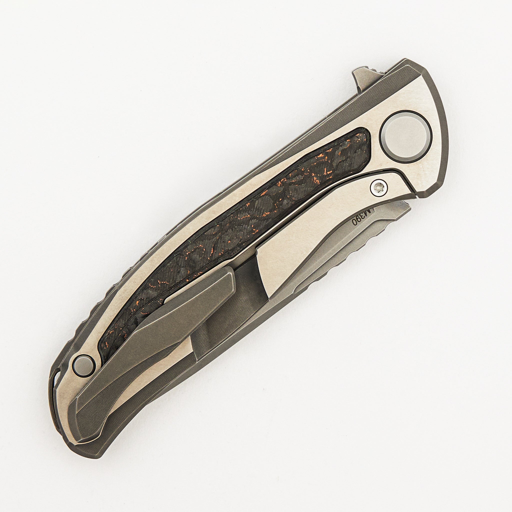 F95NL Gen. 5 - M390 Blade - Titanium Handle - Copper TechnoCarbo Inlays - MRBS