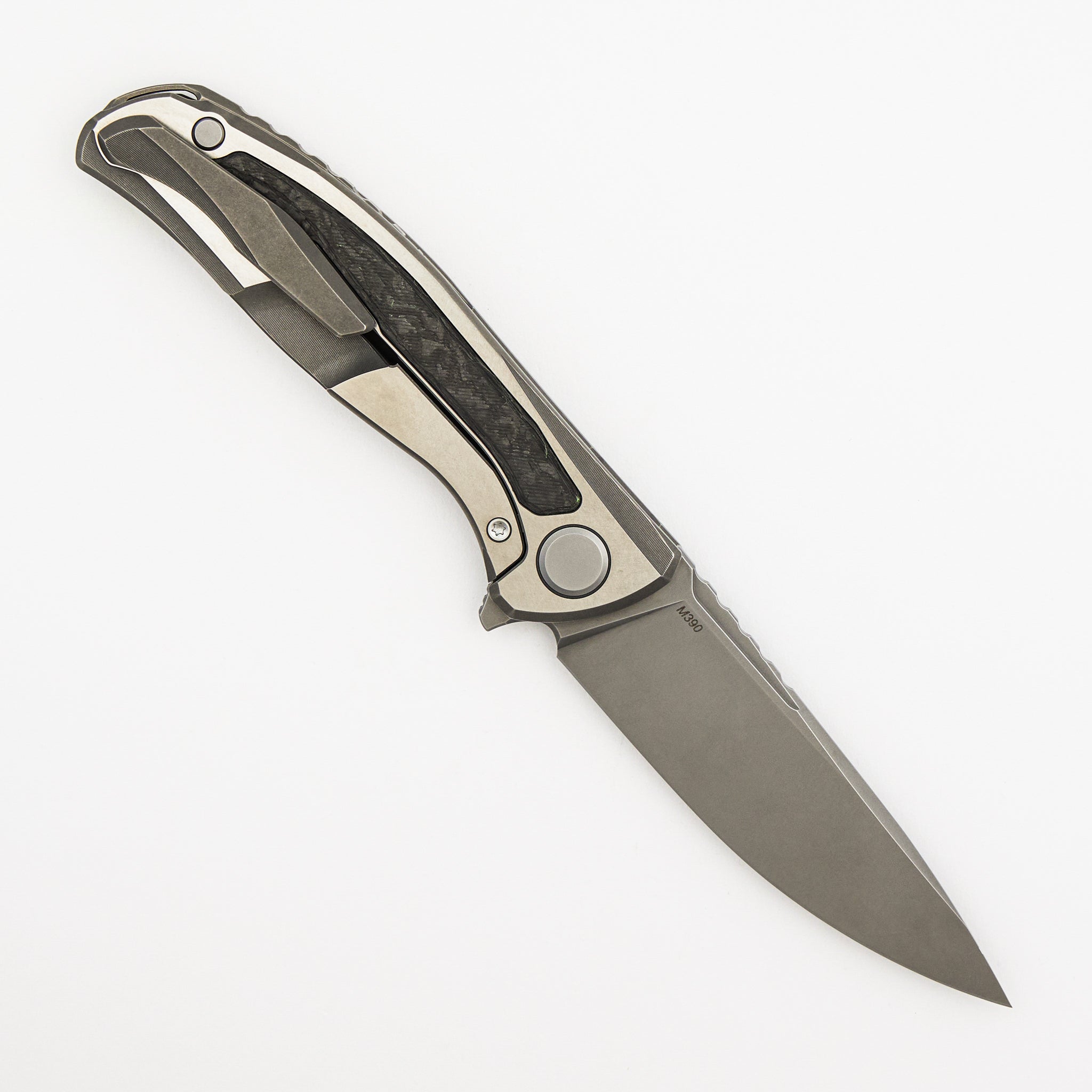 F95NL Gen. 5 - M390 Blade - Titanium Handle - Black TechnoCarbo Inlays - MRBS