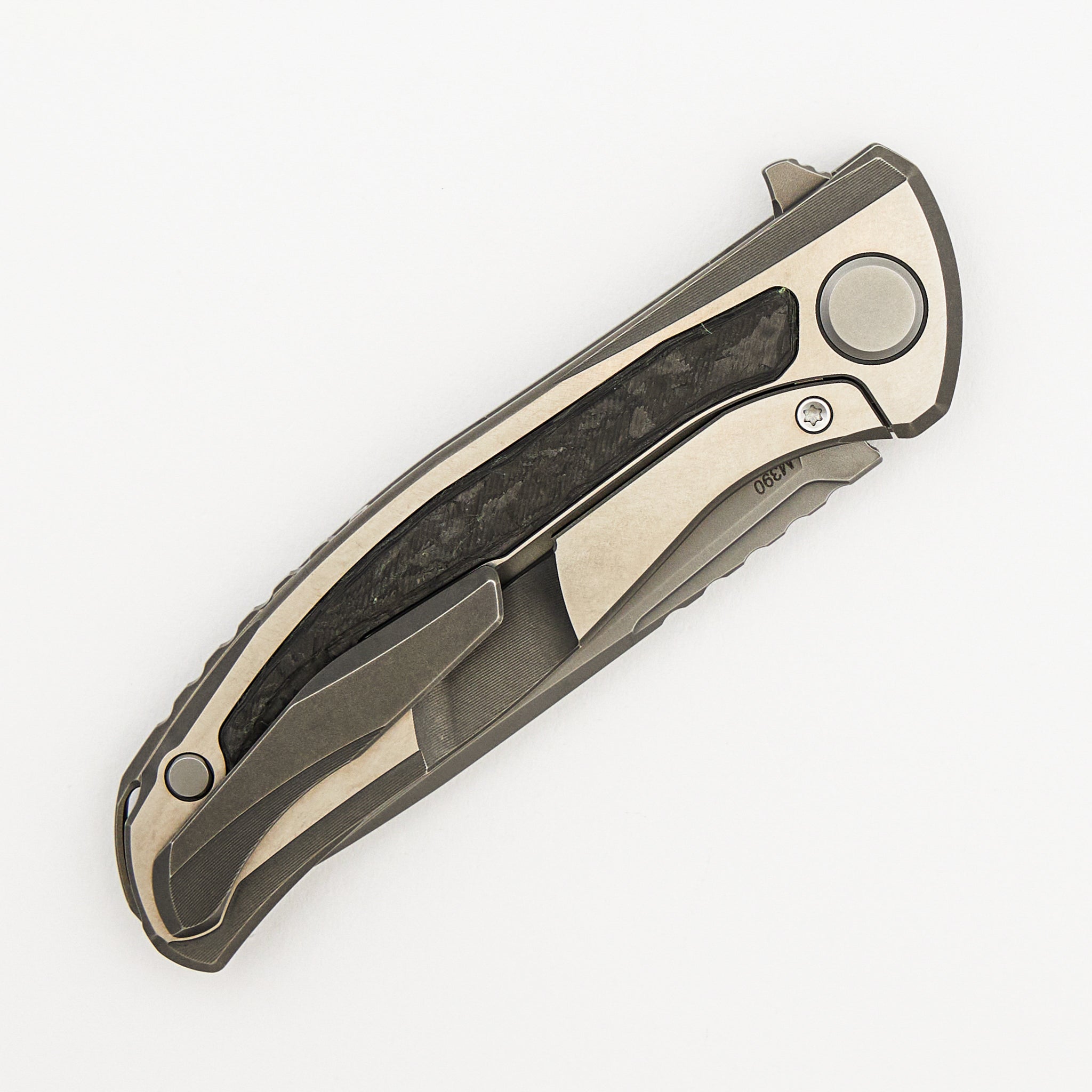 F95NL Gen. 5 - M390 Blade - Titanium Handle - Black TechnoCarbo Inlays - MRBS