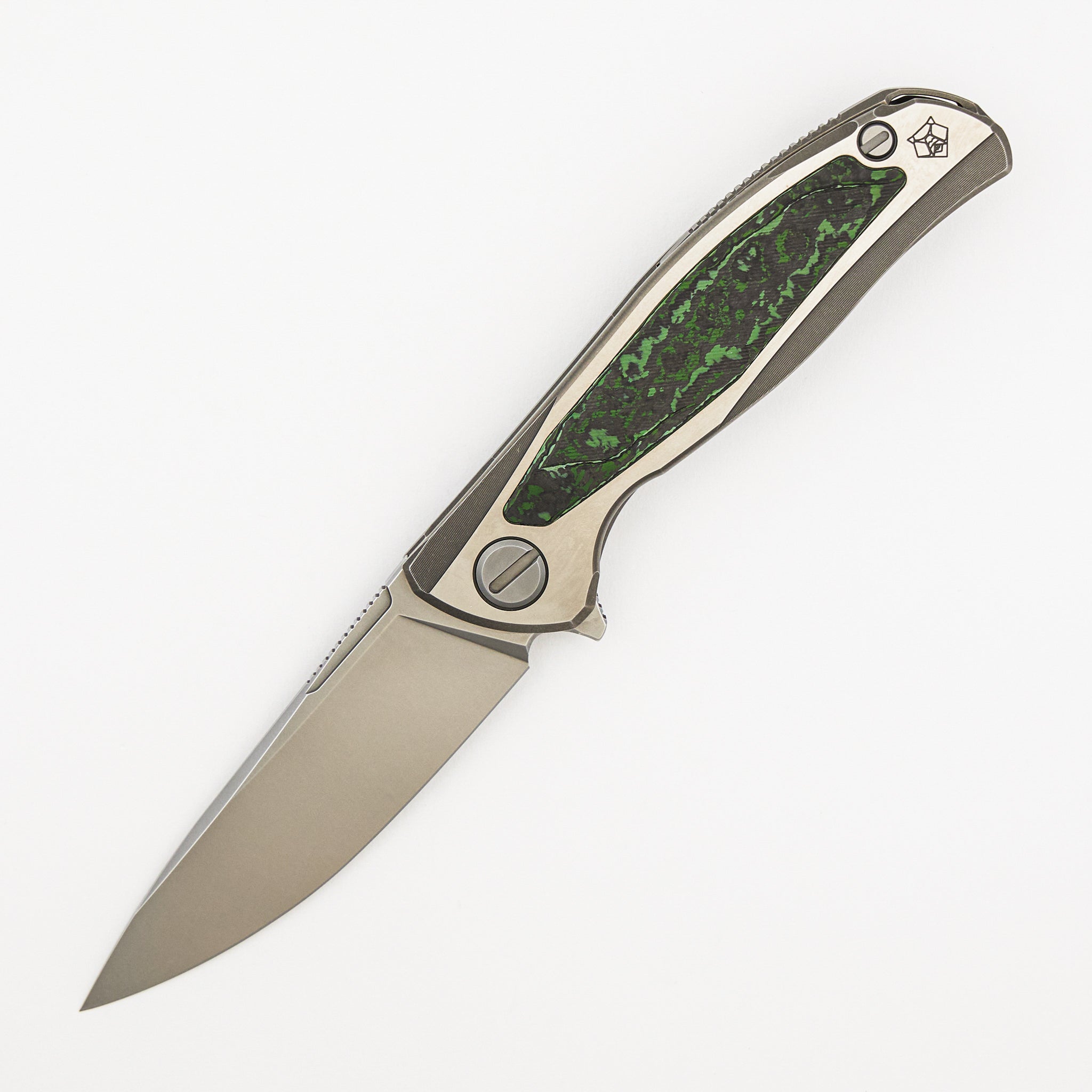 F95R NL - M390 Blade - Titanium Handle - Jungle Wear Carbon Fiber Inlays - MRBS