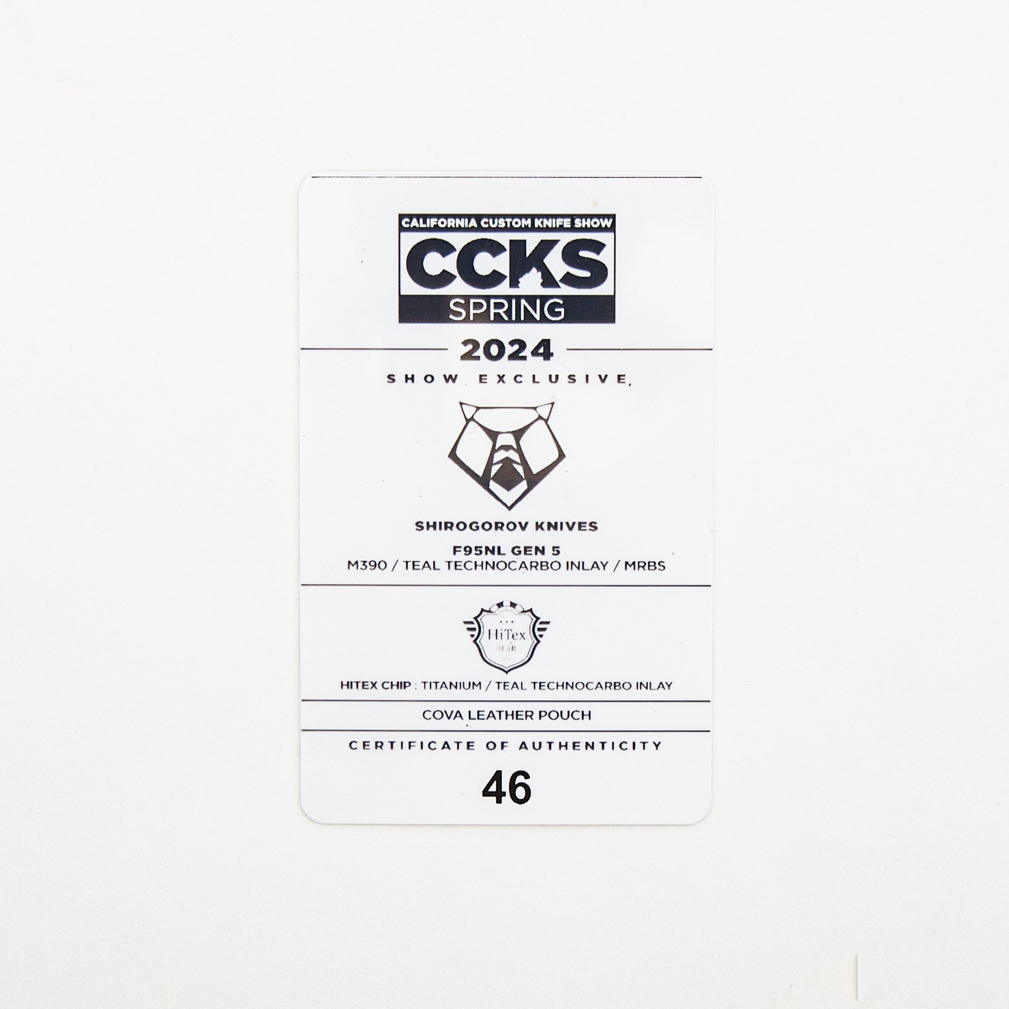 F95NL Gen. 5 - 2024 CCKS Spring Show Exclusive Set - HiTex Gear Poker Chip