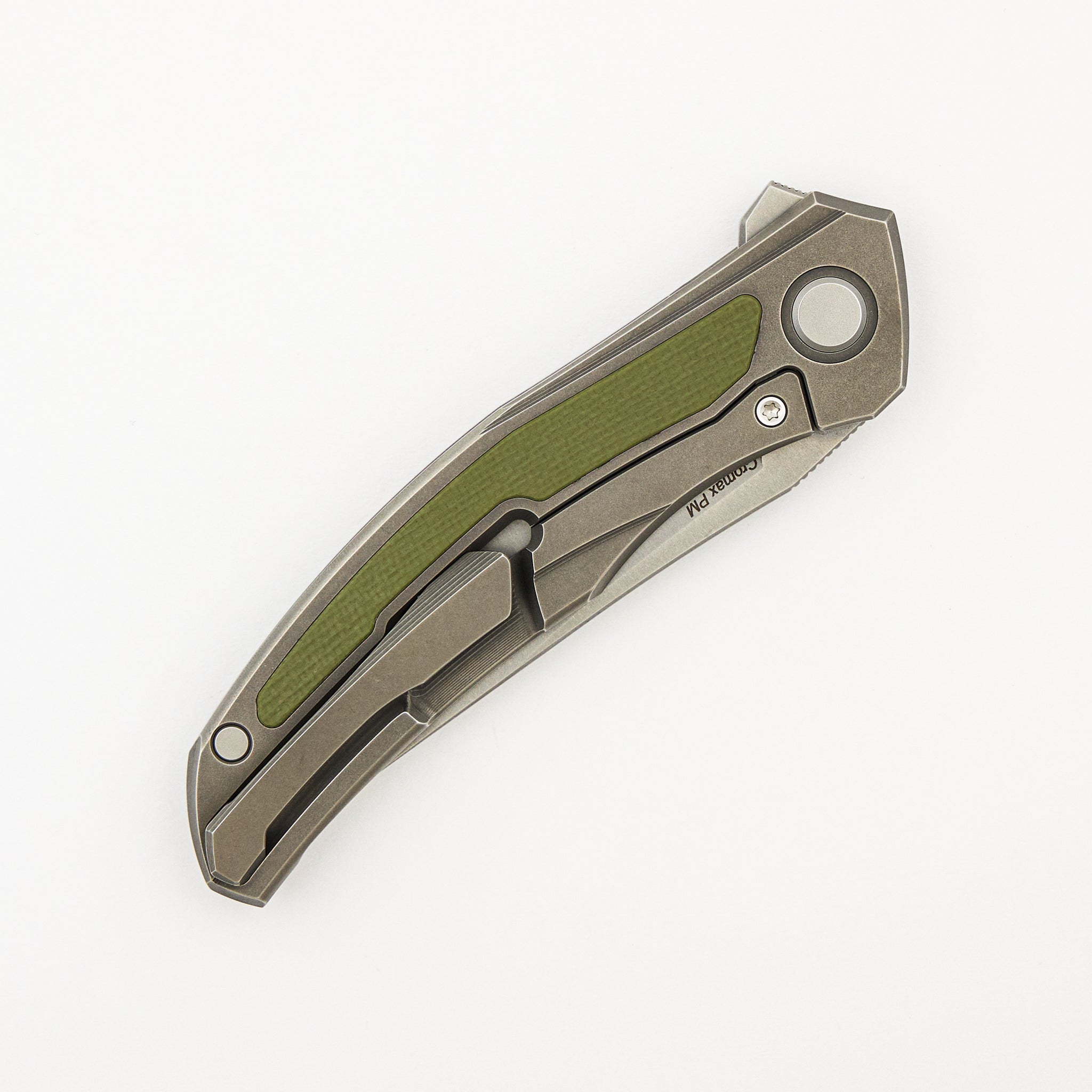Ursus Quantum - Cromax PM Blade - Titanium Handle - Green G10 Inlay - MRBS