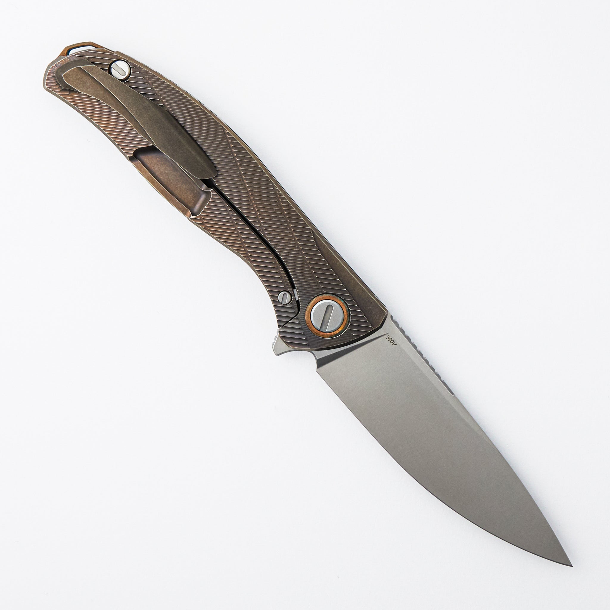 F95 Antique Custom Division - Titanium Handle - S90V Blade - RBS