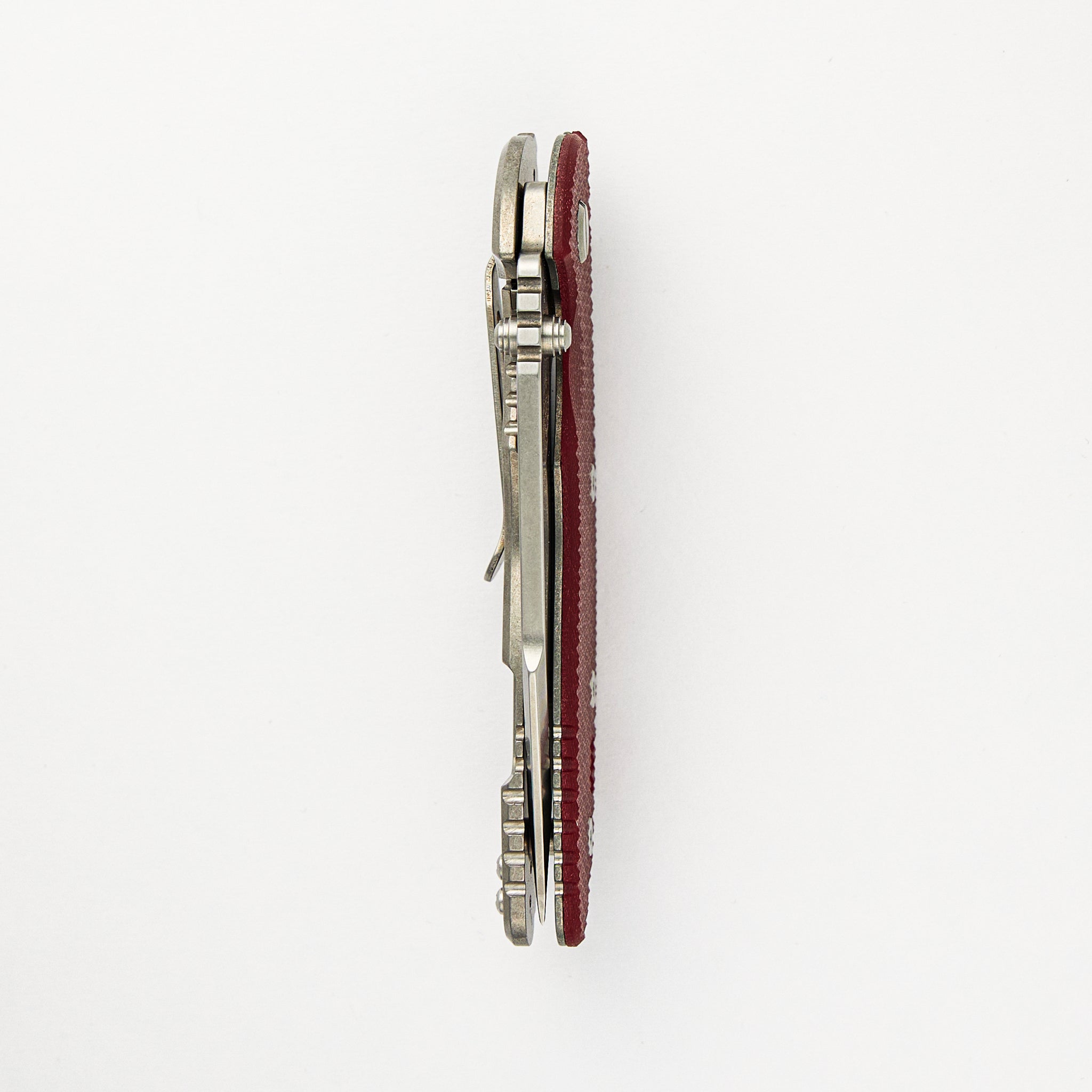 XM-18 3.5" - Skinny Harpoon Spanto - Tri-Way - Stonewash - Red G10