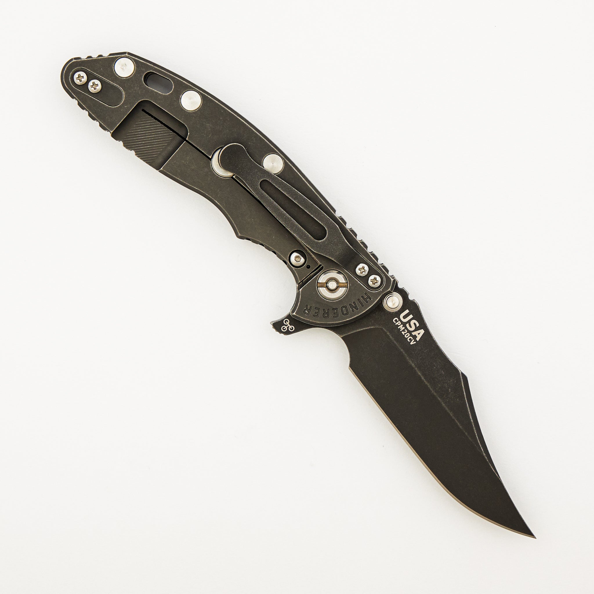 XM-18 3.5" - Bowie - Tri-Way - Battle Black - Dark Green/Black G10