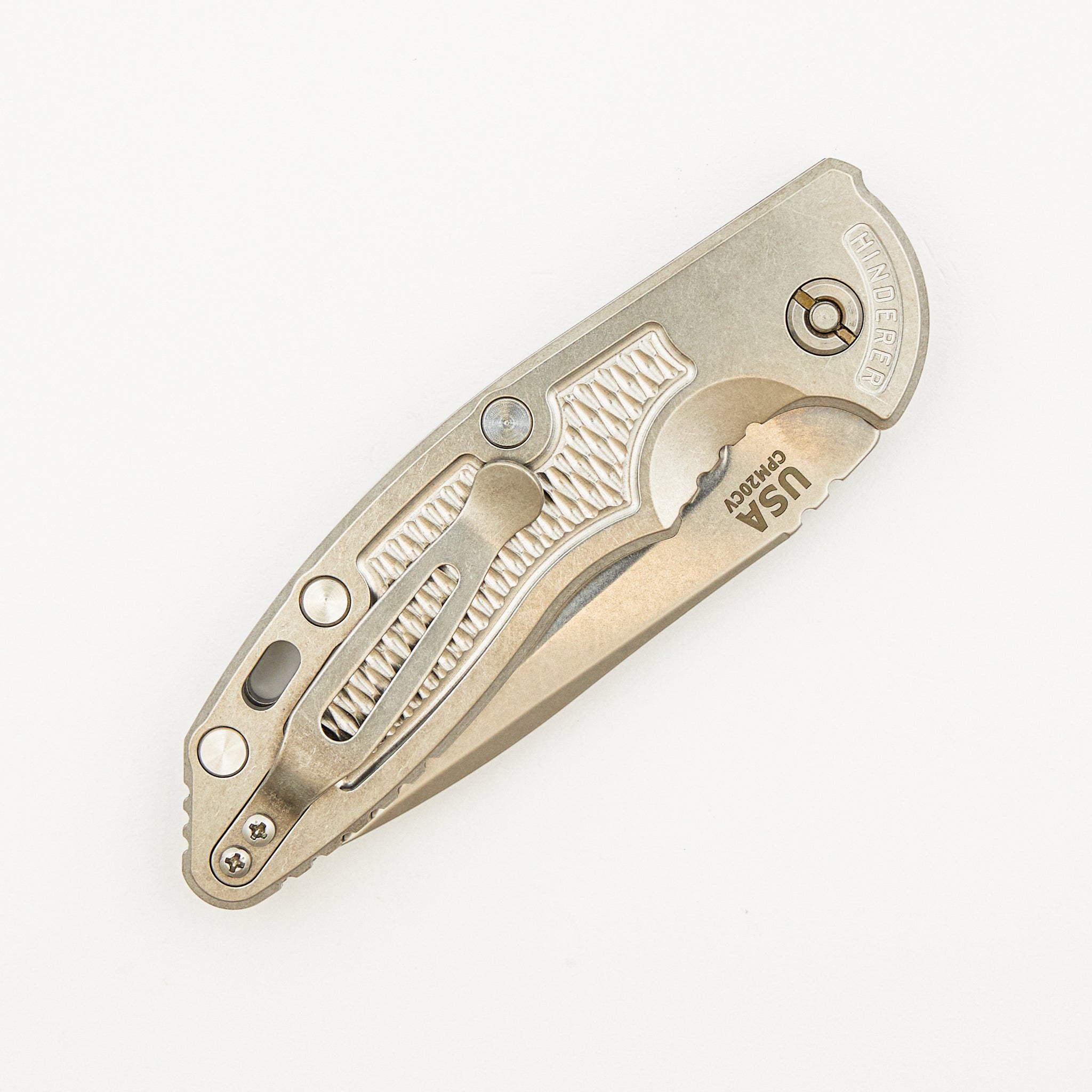 XM-18 3.5" Automatic - Spearpoint CPM 20CV Blade - Stonewash