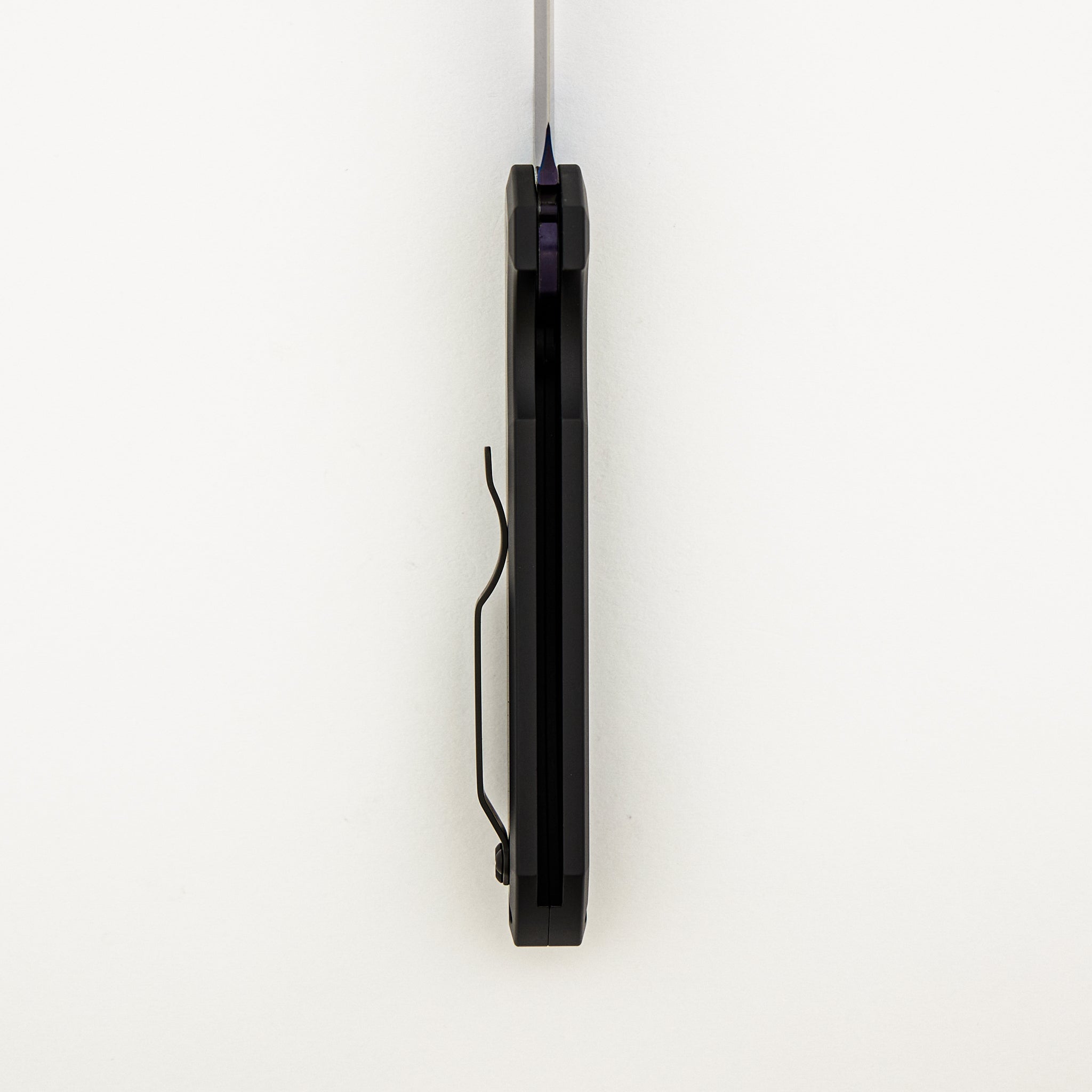 Rockeye Auto - LG307-SB - Textured Black Aluminum Handle - Sapphire Blue S35VN Blade (Les George Design)