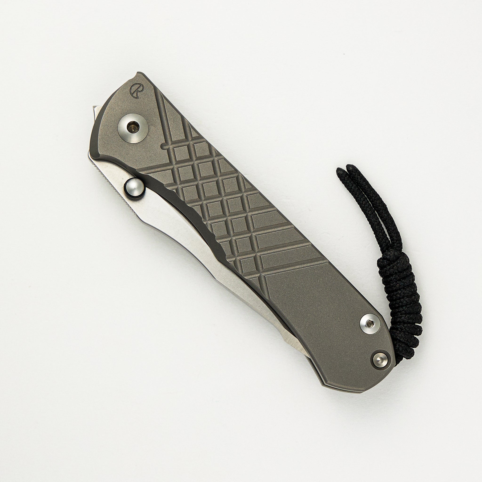 Umnumzaan - Drop Point S35VN Blade - Glass Blasted Titanium Handle