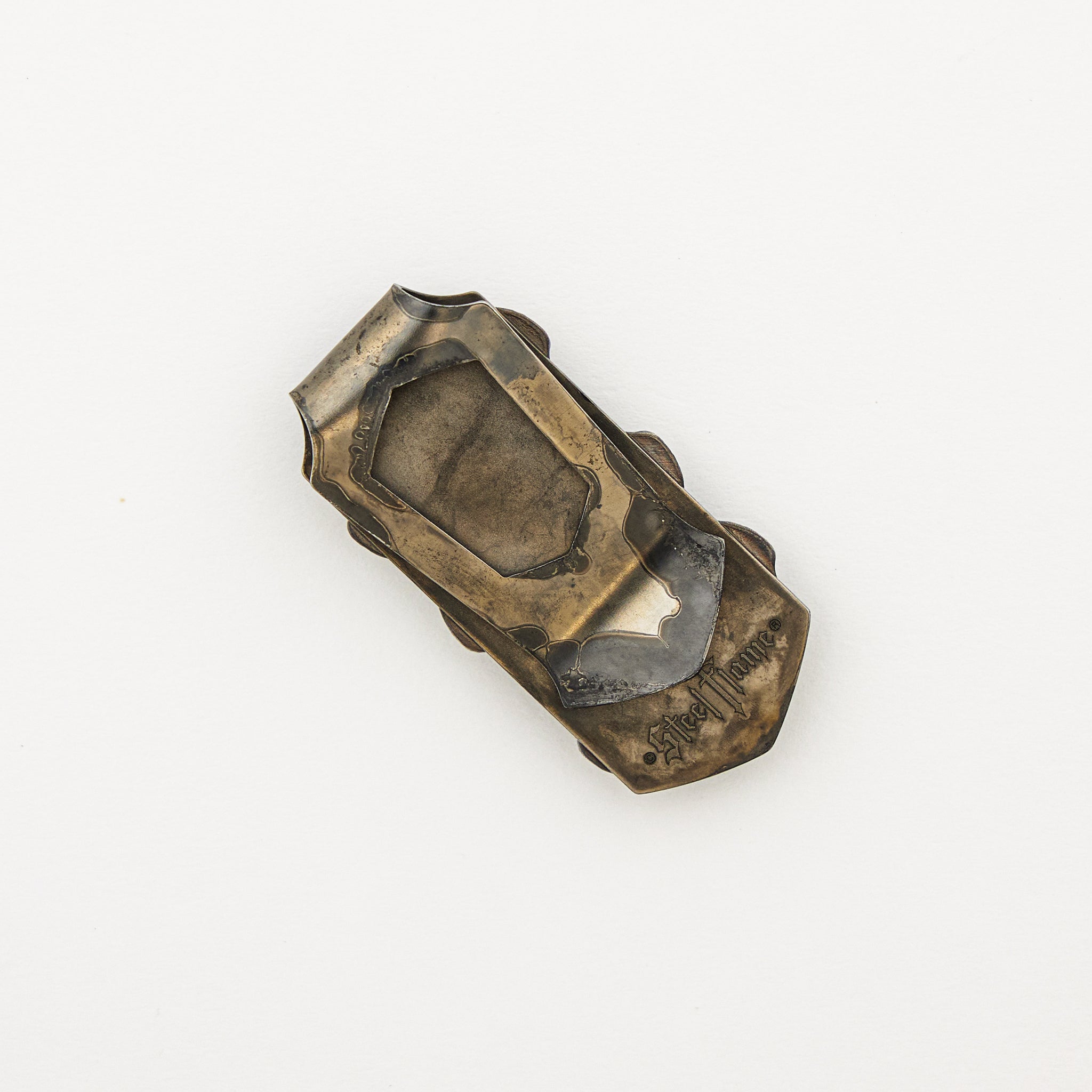 6 Silver Skulls W/ Ruby Eyes Money Clip