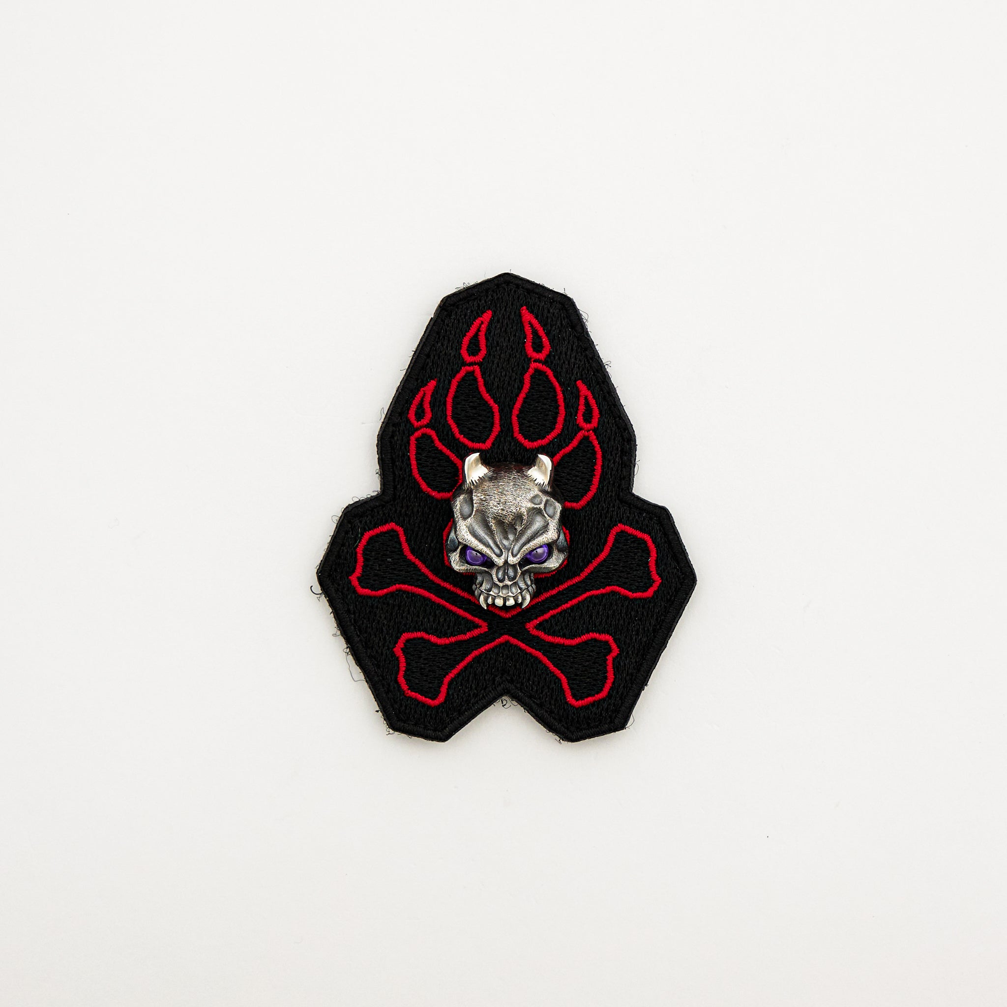 Silver Vigilant Purple Eye Oni Patch
