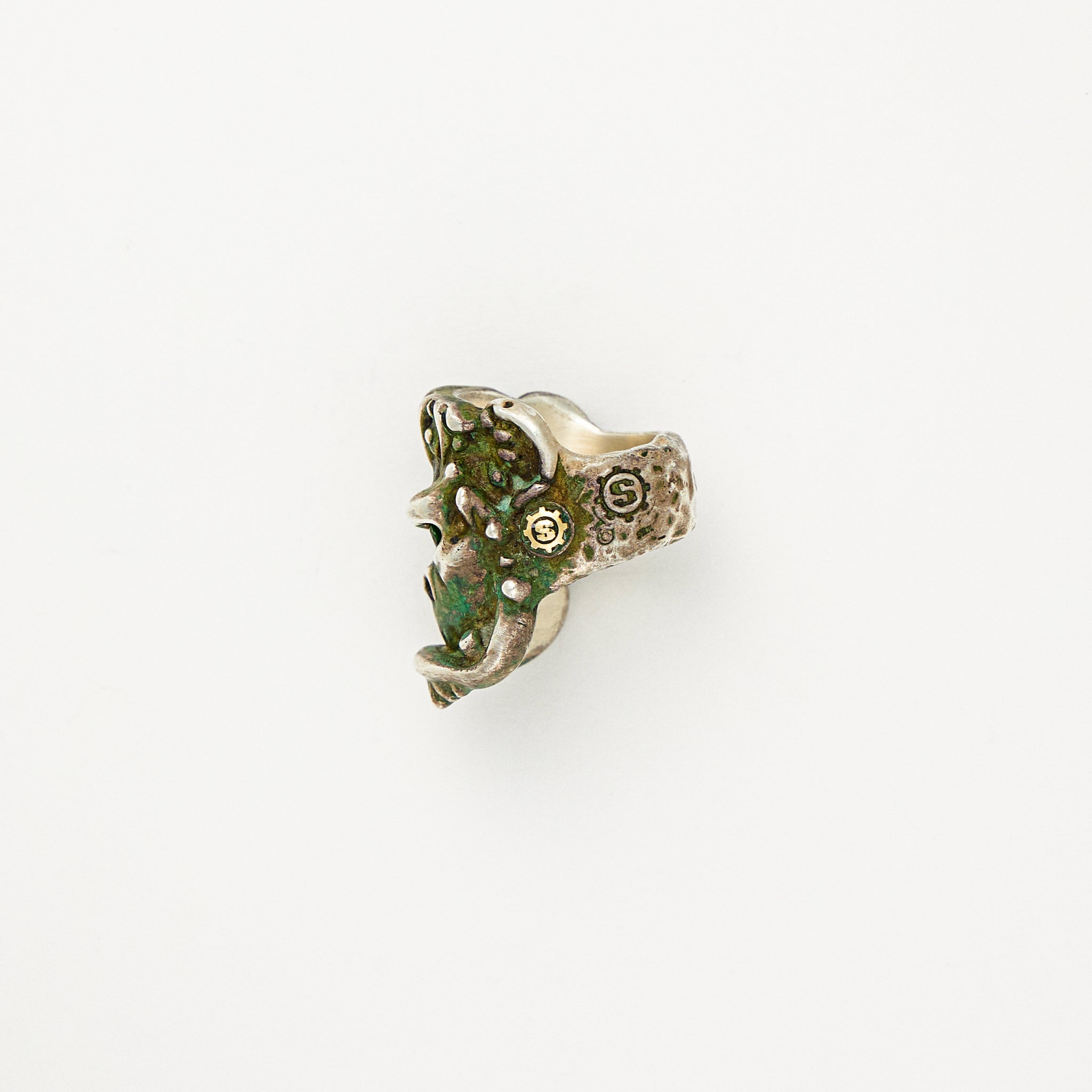 Frankenchimp Puncher W/ Tsavorite Eyes Halloween 2023 Ring - Ag/18k