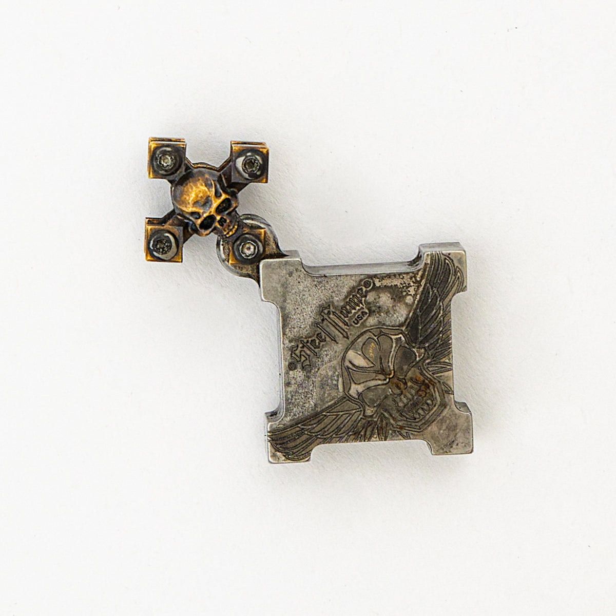 Royal Bronze Warrior Killbox W/ Dog Tag Holder Warrior Pendant