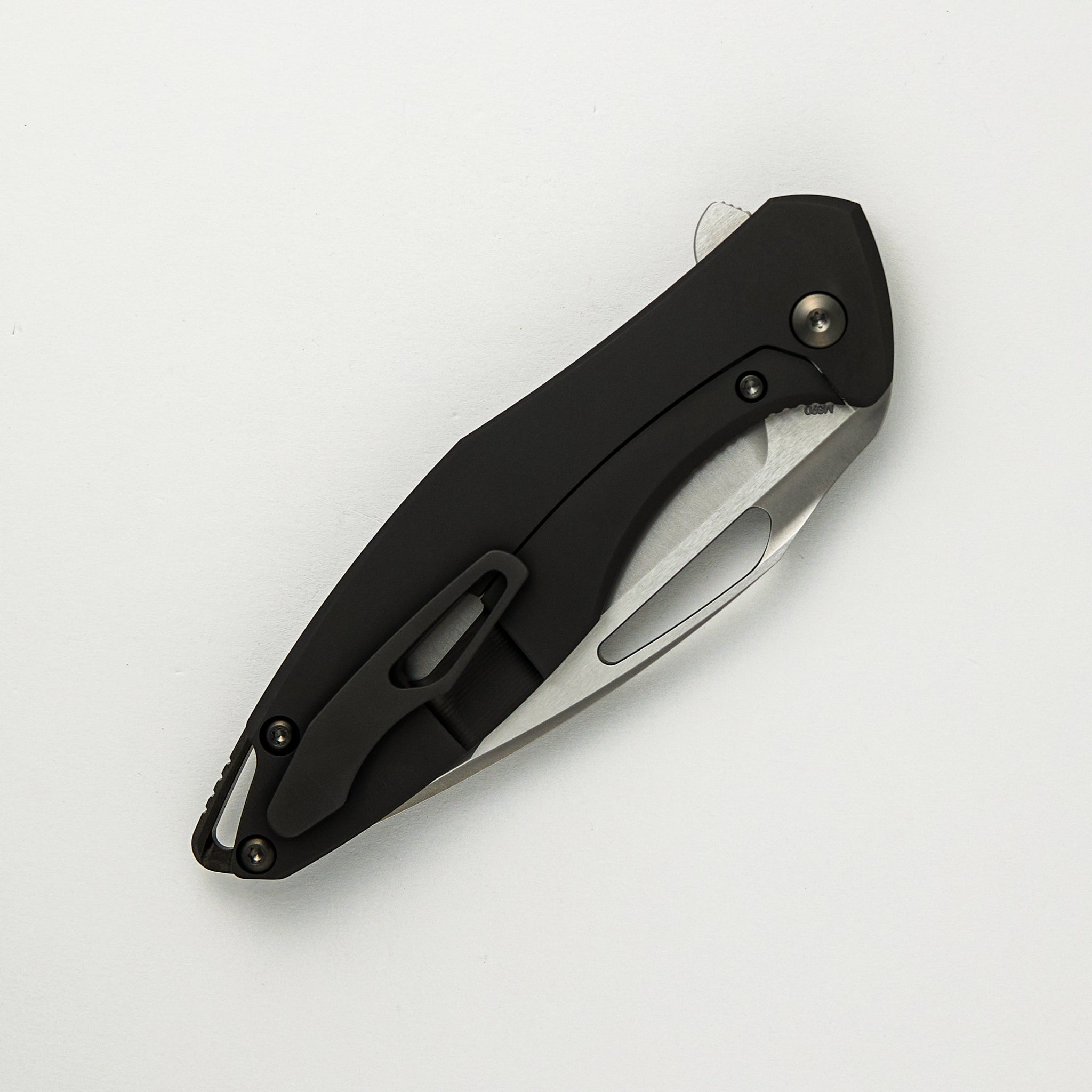Arius - Smooth DLC Handle - M390 Burnished W/ Polished Flats Blade