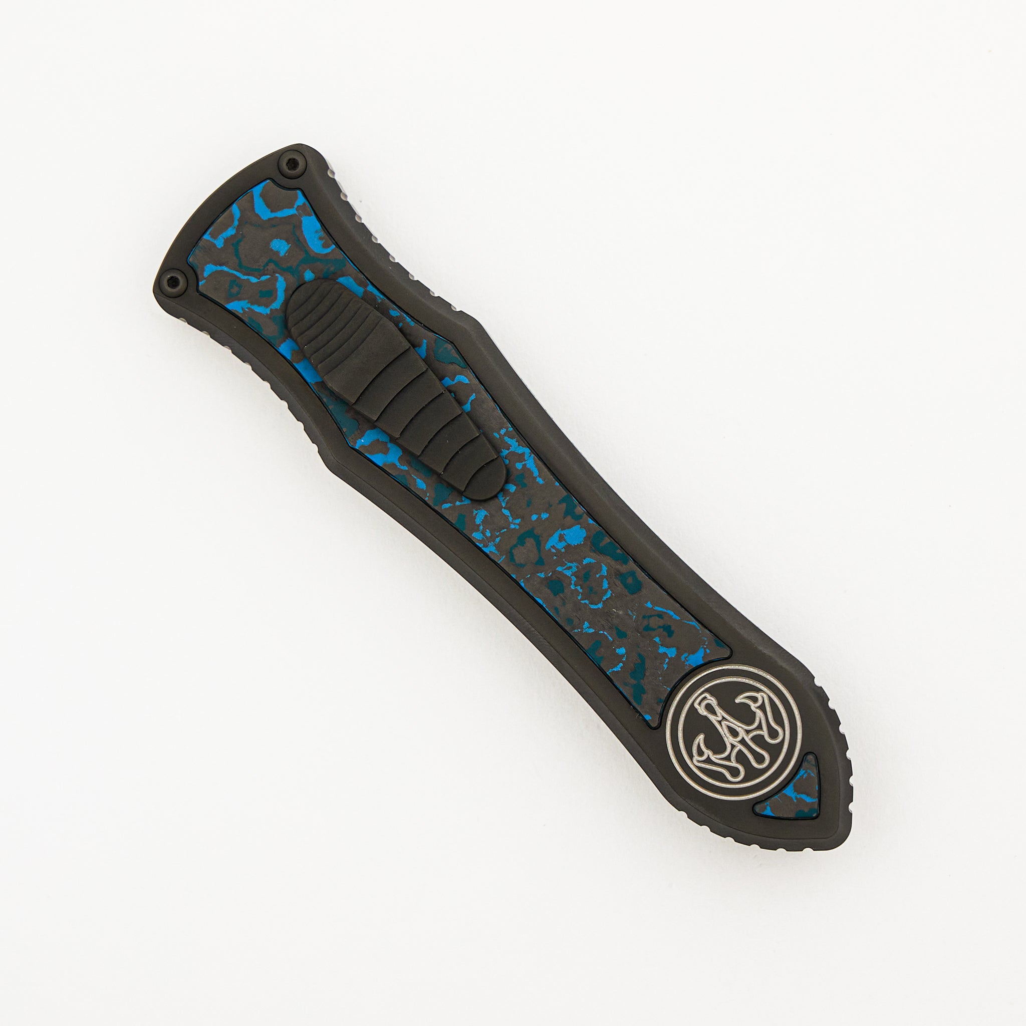 Deadlock Model C - Titanium/Blue Carbon Fiber Handle - M390 Blade