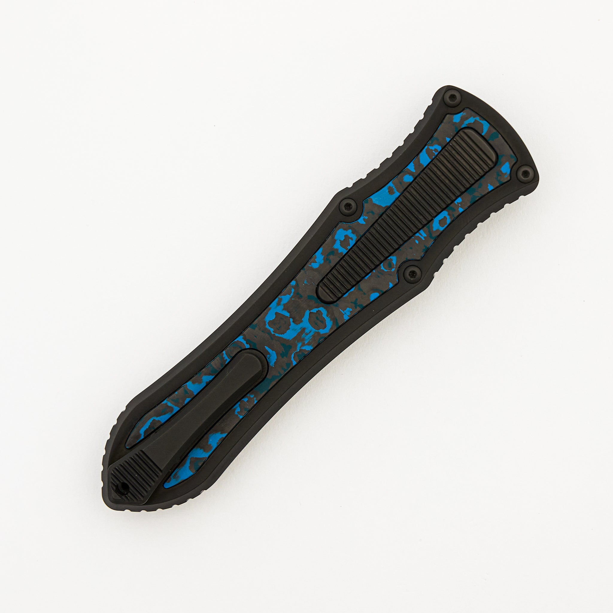 Deadlock Model C - Titanium/Blue Carbon Fiber Handle - M390 Blade