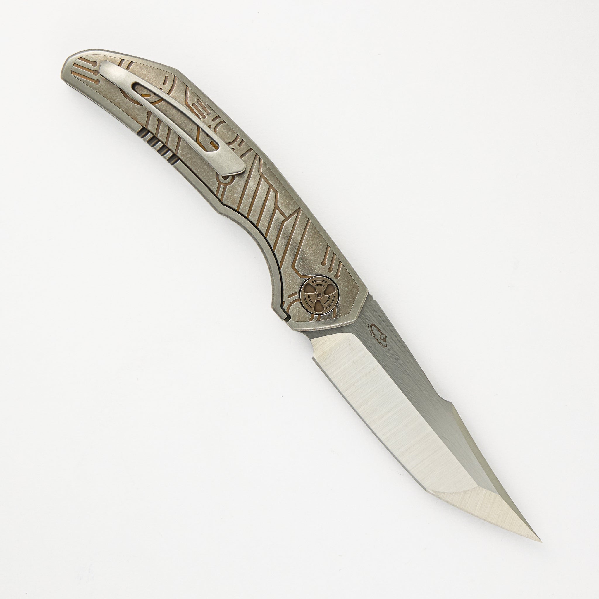 Ferus - M390 Blade - Integral Titanium W/ Bronze Titanium Inlay