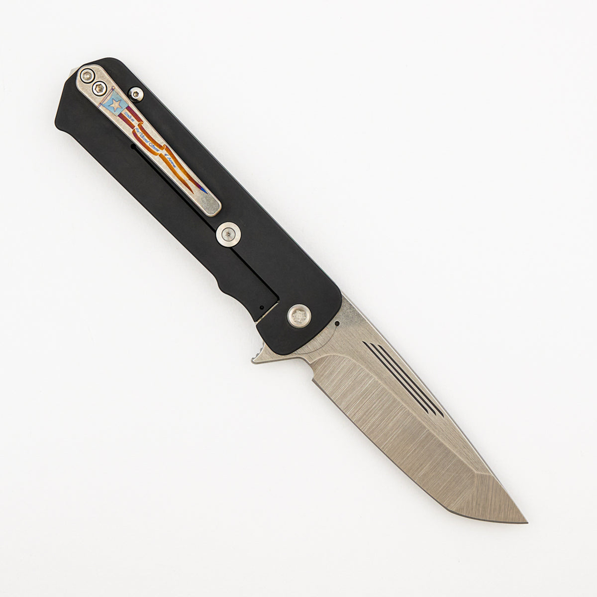 TFF-4 - Tanto S35VN Blade - Titanium Handle - Black G10 Inlay
