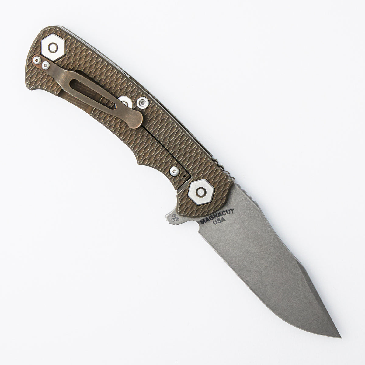 Project X - MagnaCut Clip Point - Tri-Way - Battle Bronze - OD Green G10