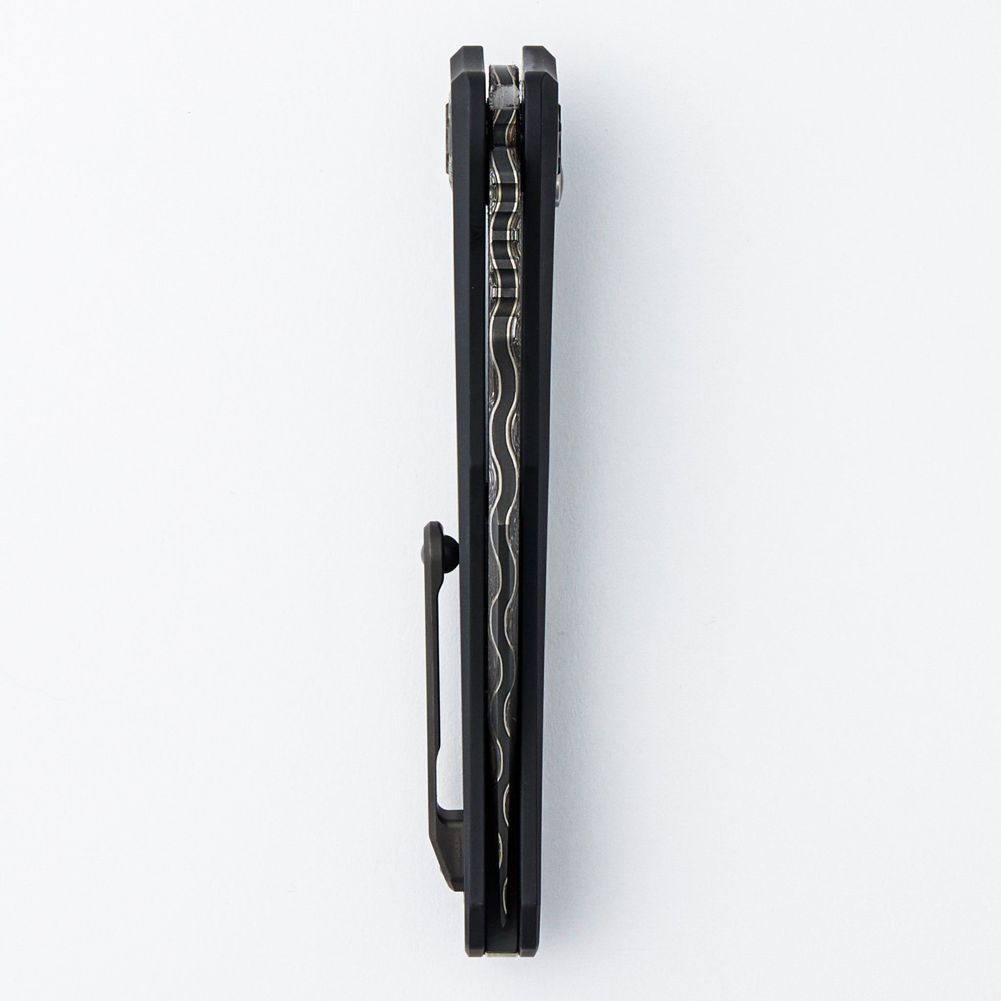 Custom Wraith V4 Manual - Bowie Edge Vegas Forge San Mai - Aluminum/Snake Skin Carbon Fiber Handle - S/N 24 of 25