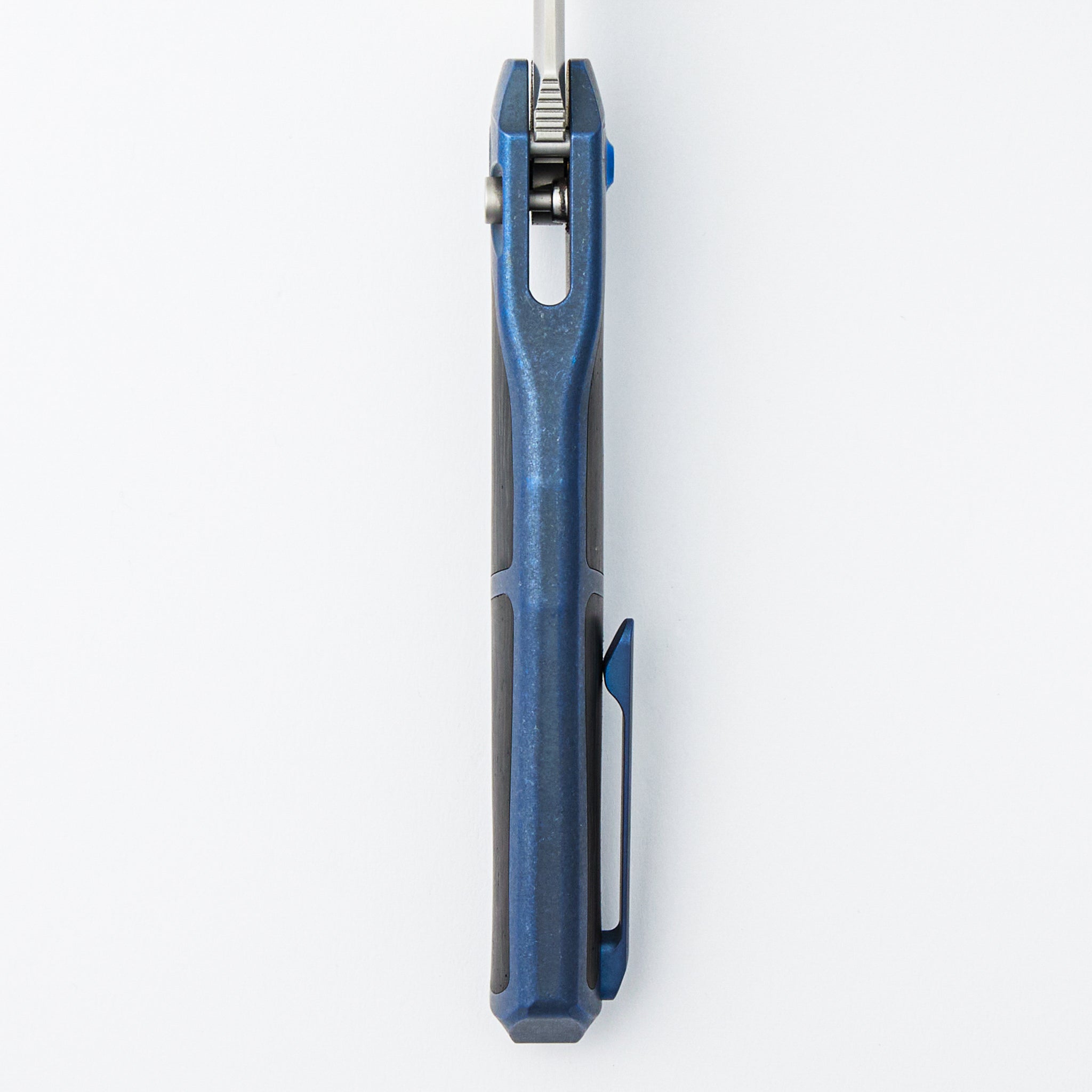 "Limited Edition" WE07B-1 702XI - Blue Titanium Integral Handle W/ Carbon Fiber Inlay - M390 Blade
