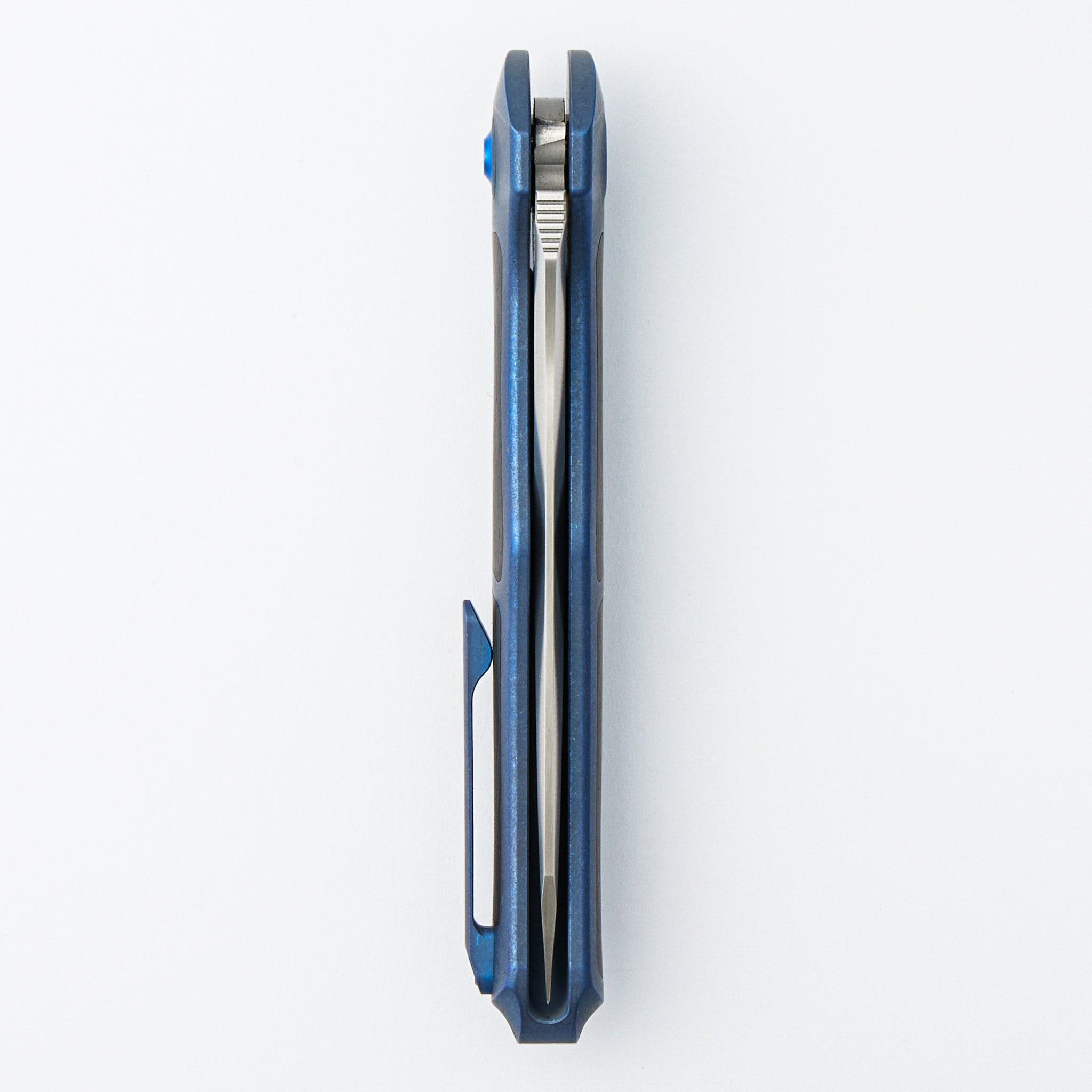 "Limited Edition" WE07B-1 702XI - Blue Titanium Integral Handle W/ Carbon Fiber Inlay - M390 Blade