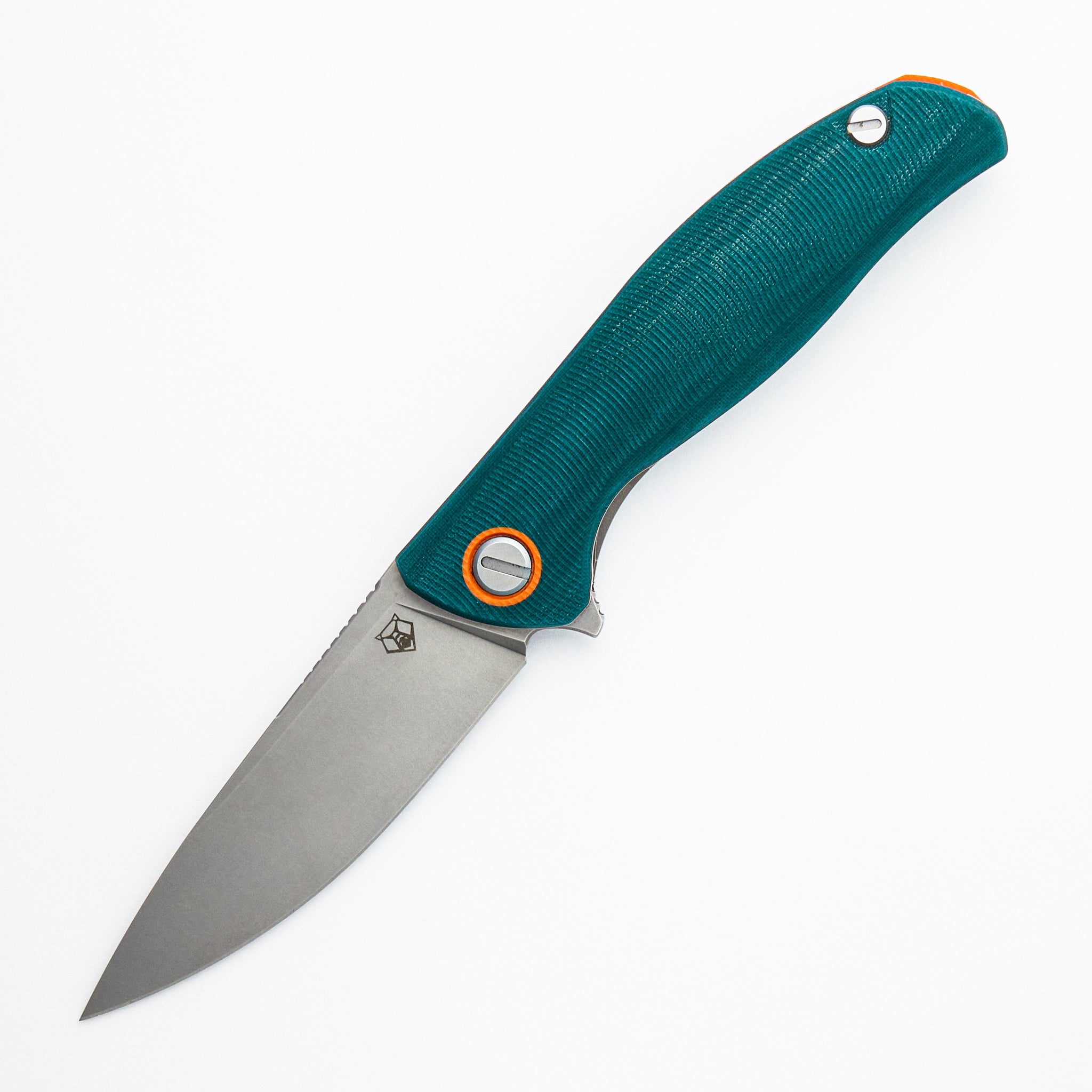 F3 - Elmax Blade - Emerald Micarta Handle - Orange G10 Accents - MRBS