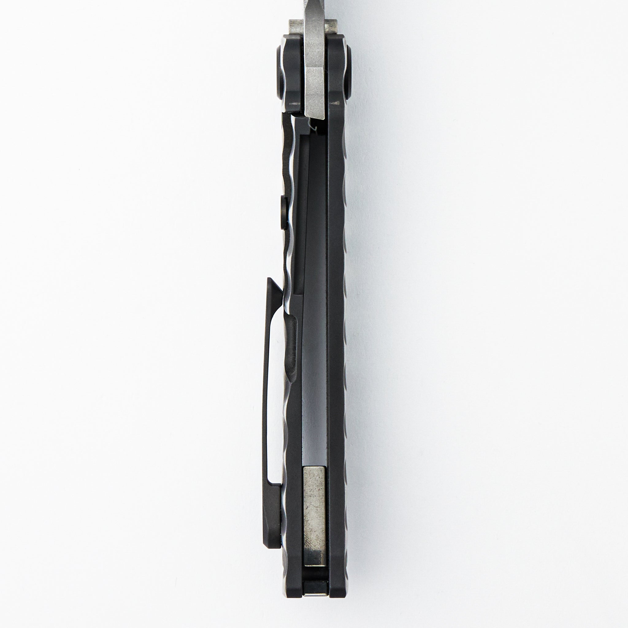 Marauder-H - "Old School" Tumbled Tanto - MagnaCut - Black w/ Silver "Tear Drops"