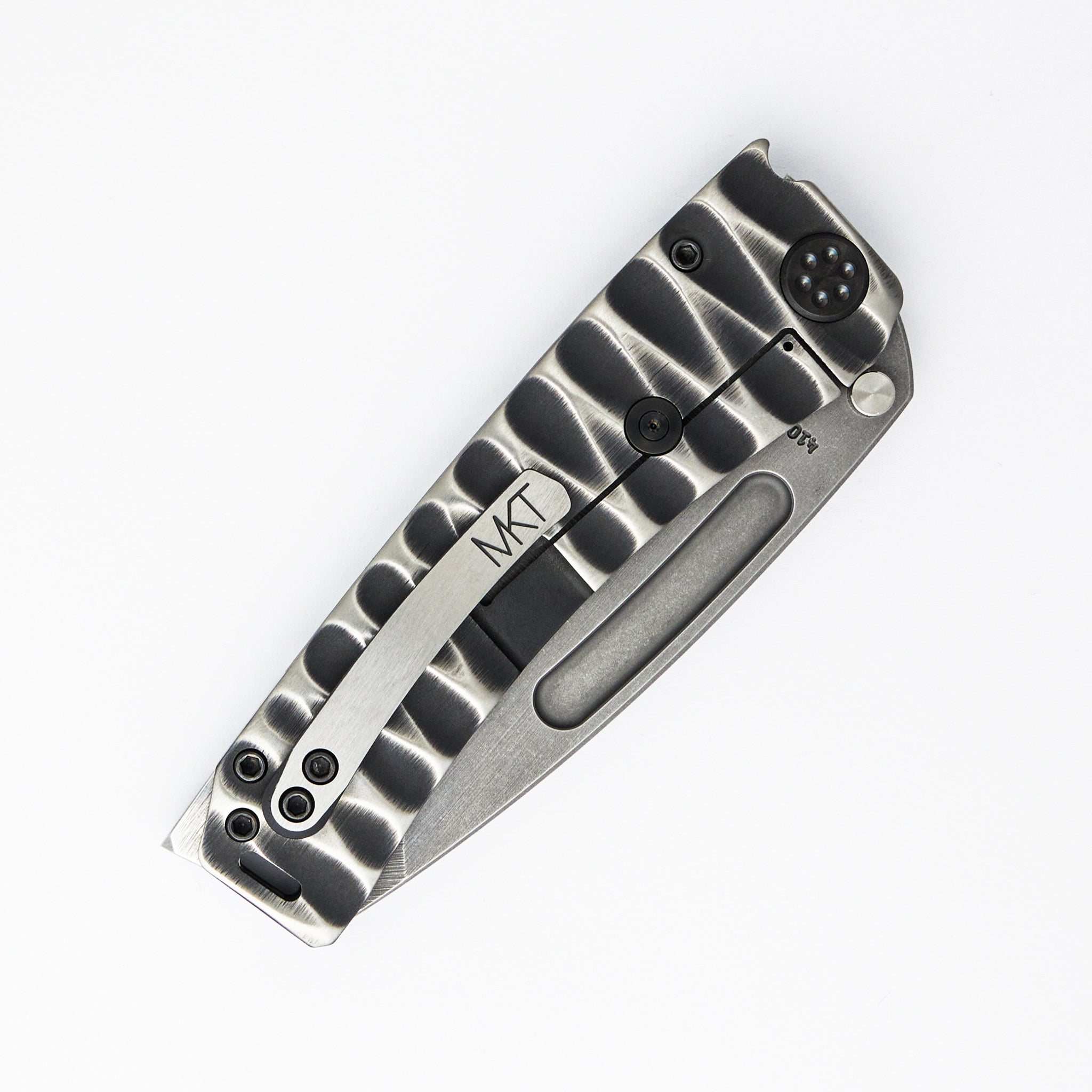 Marauder-H - "Old School" Tumbled Tanto - MagnaCut - Black w/ Silver "Tear Drops"