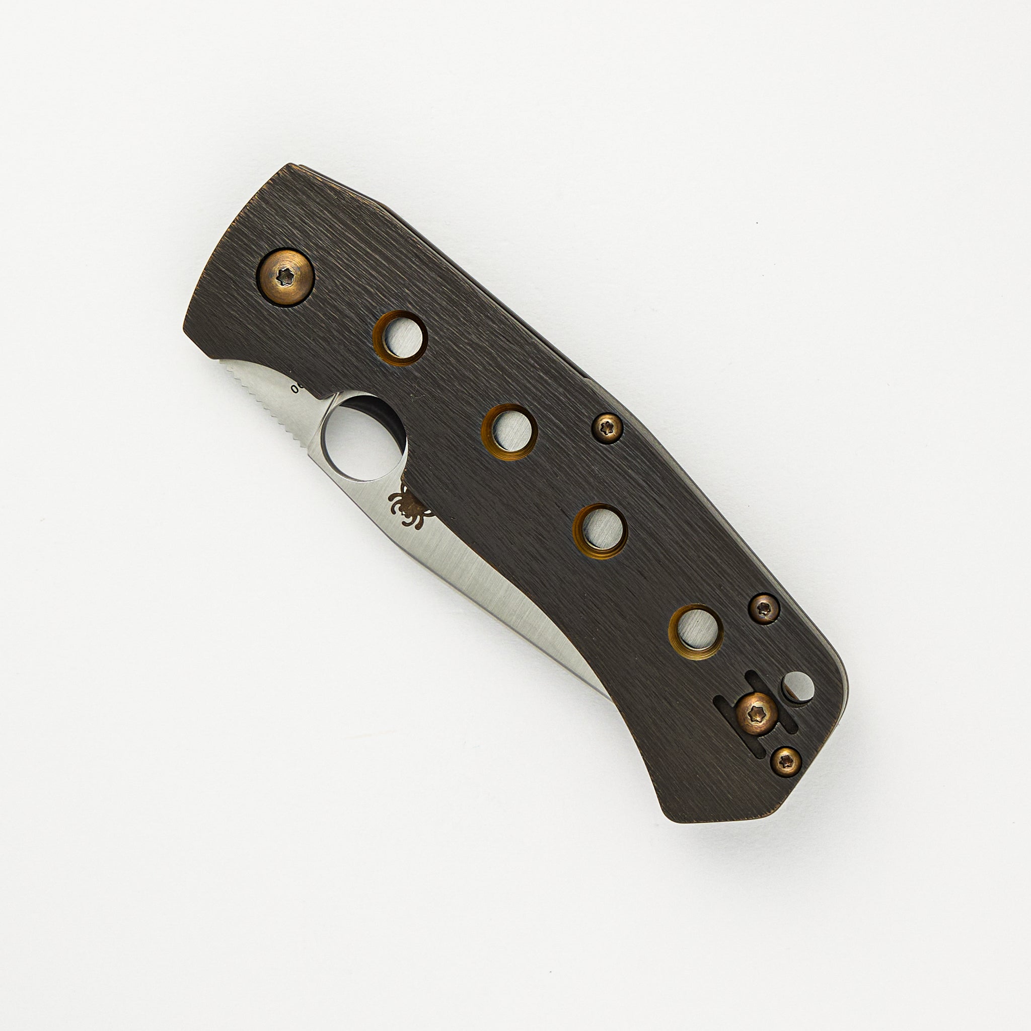 Slysz Bowie Folder - C186TIPBL - Titanium Handle Modified By Third Party - M390 Blade