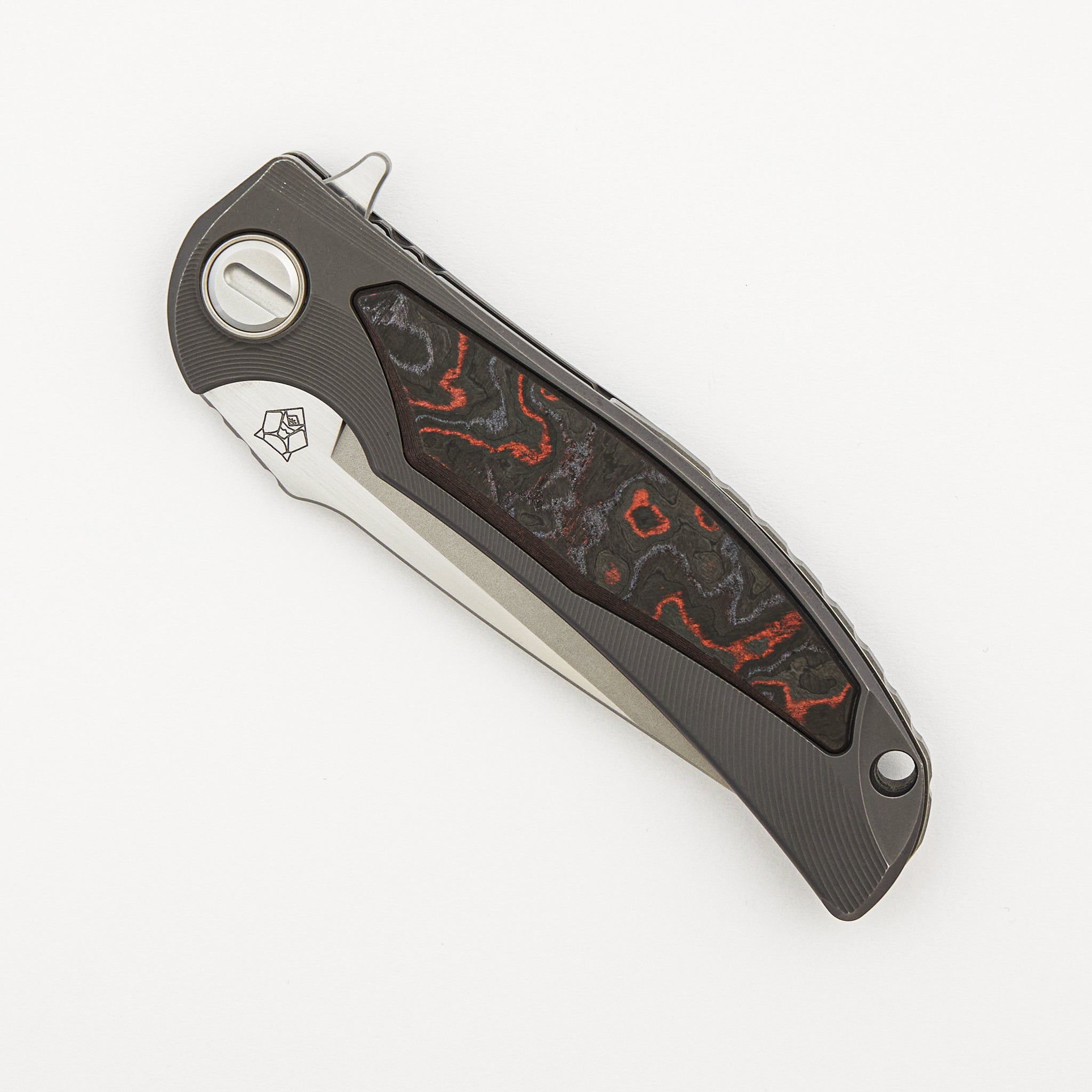 "Limited Edition" Molten Overkill - MagnaCut Blade - Titanium Handle W/ Lava & Ash CarboTi Inlays - SRRBS (RJ Martin Design)
