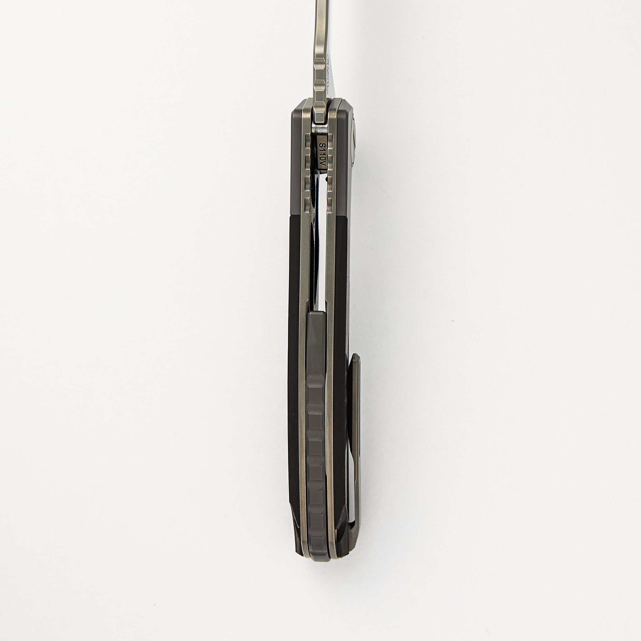 "Limited Edition" RQ36 – Titanium/Lava & Ash CarboTi Handle – S110V Blade – SRRBS (RJ Martin Design)