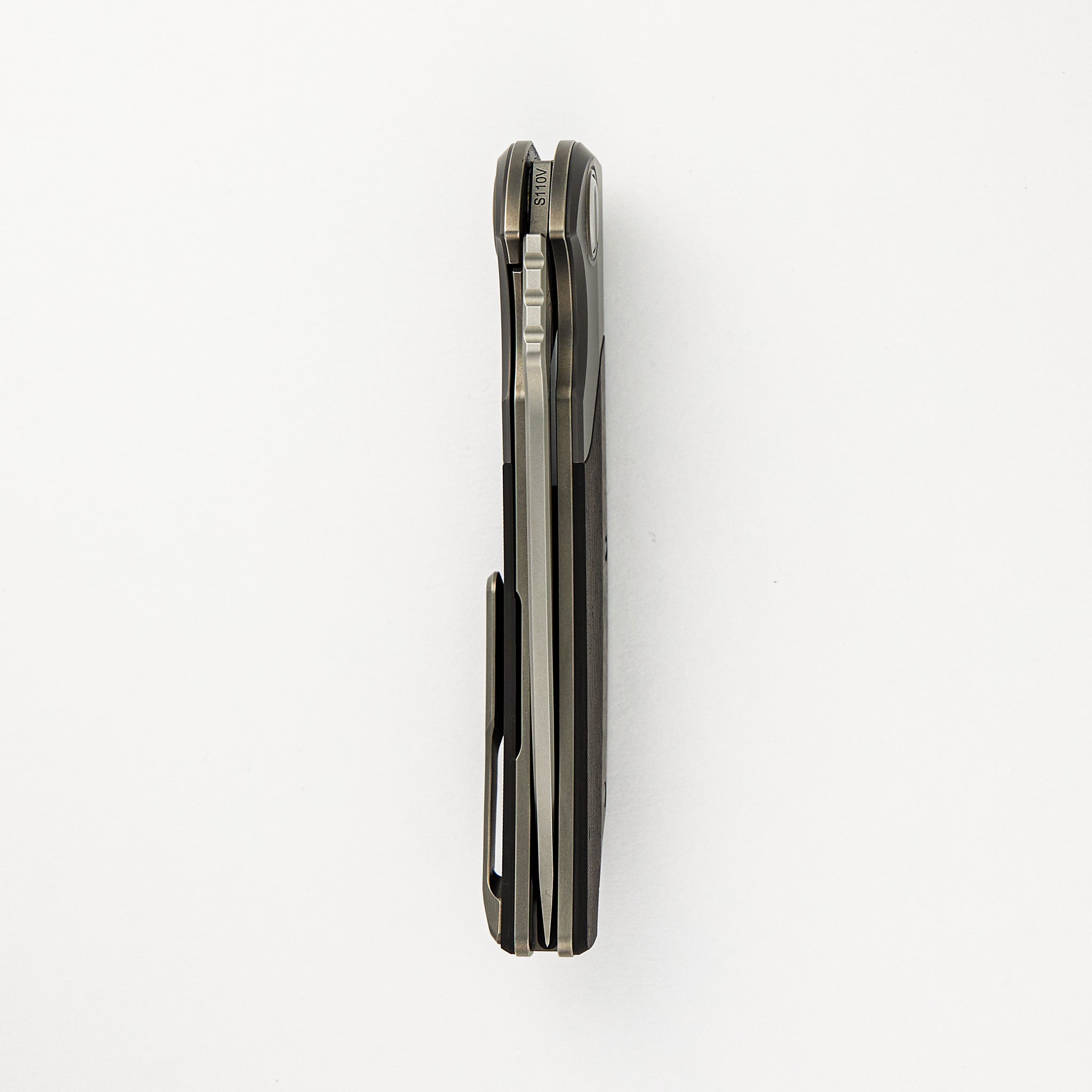 "Limited Edition" RQ36 – Titanium/Lava & Ash CarboTi Handle – S110V Blade – SRRBS (RJ Martin Design)
