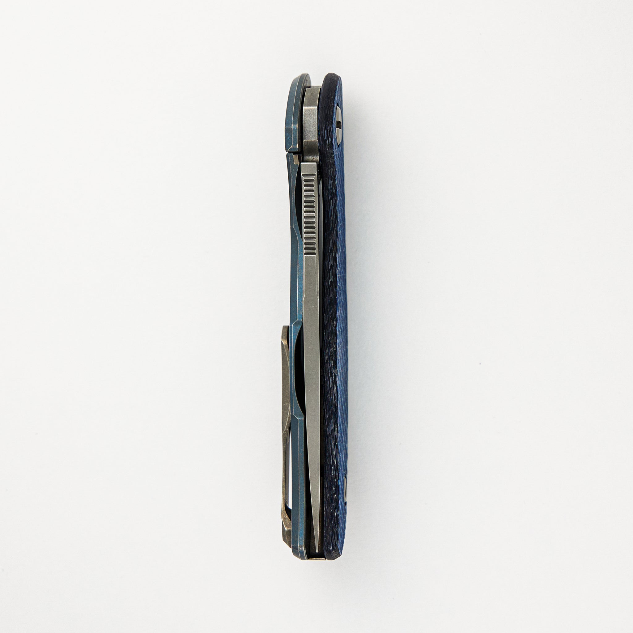 Hati R - Blue Twill Carbon Fiber Handle - Vanax 37 Blade - MRBS