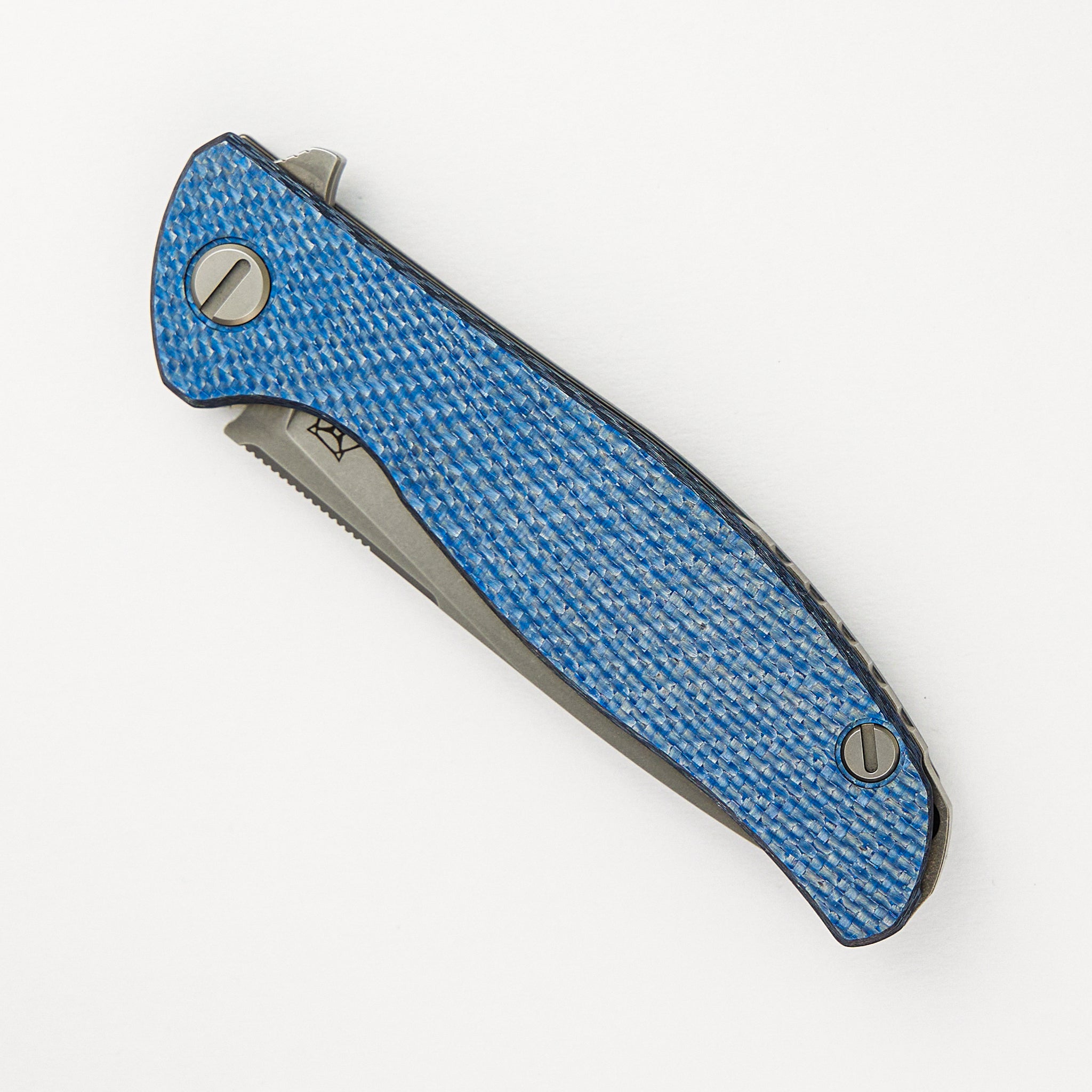 Hati R - Blue Twill Carbon Fiber Handle - Vanax 37 Blade - MRBS