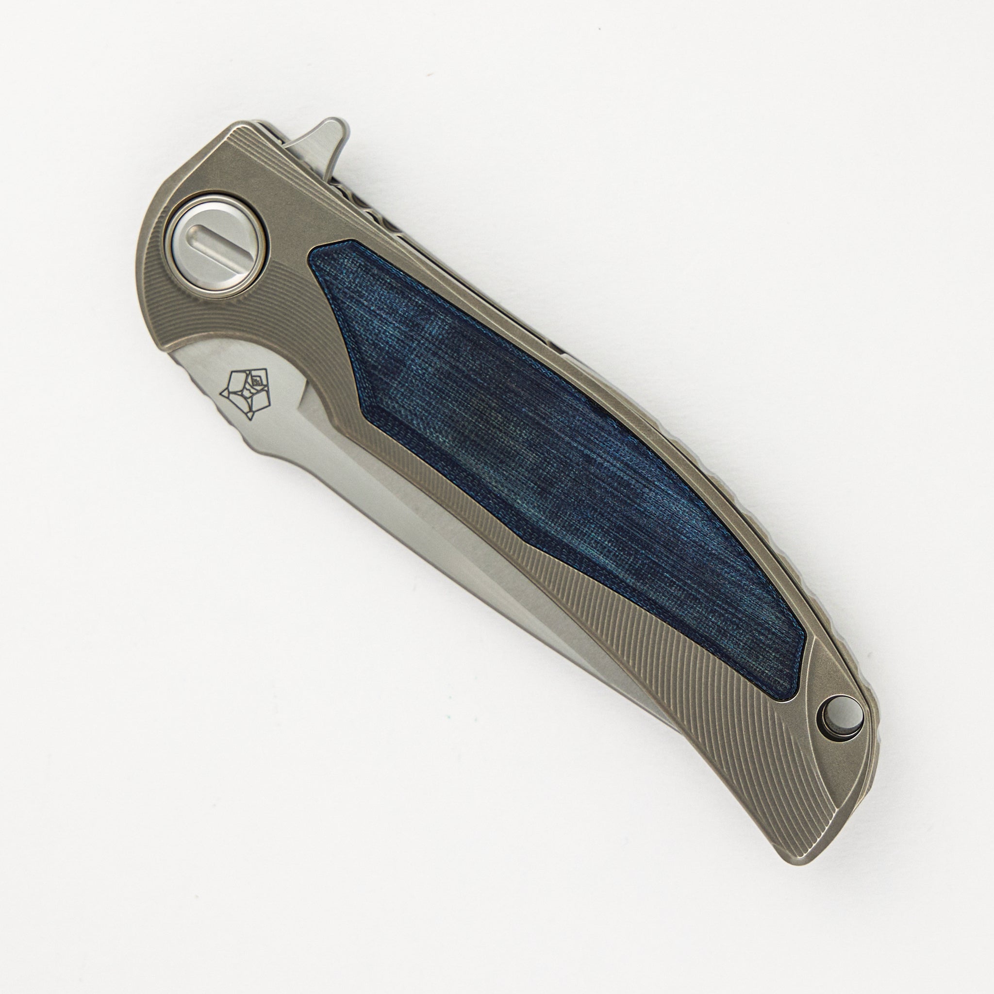 "Limited Edition" Denim Overkill - S90V Blade - Titanium Handle W/ Jeans Micarta Inlays - SRRBS (RJ Martin Design)