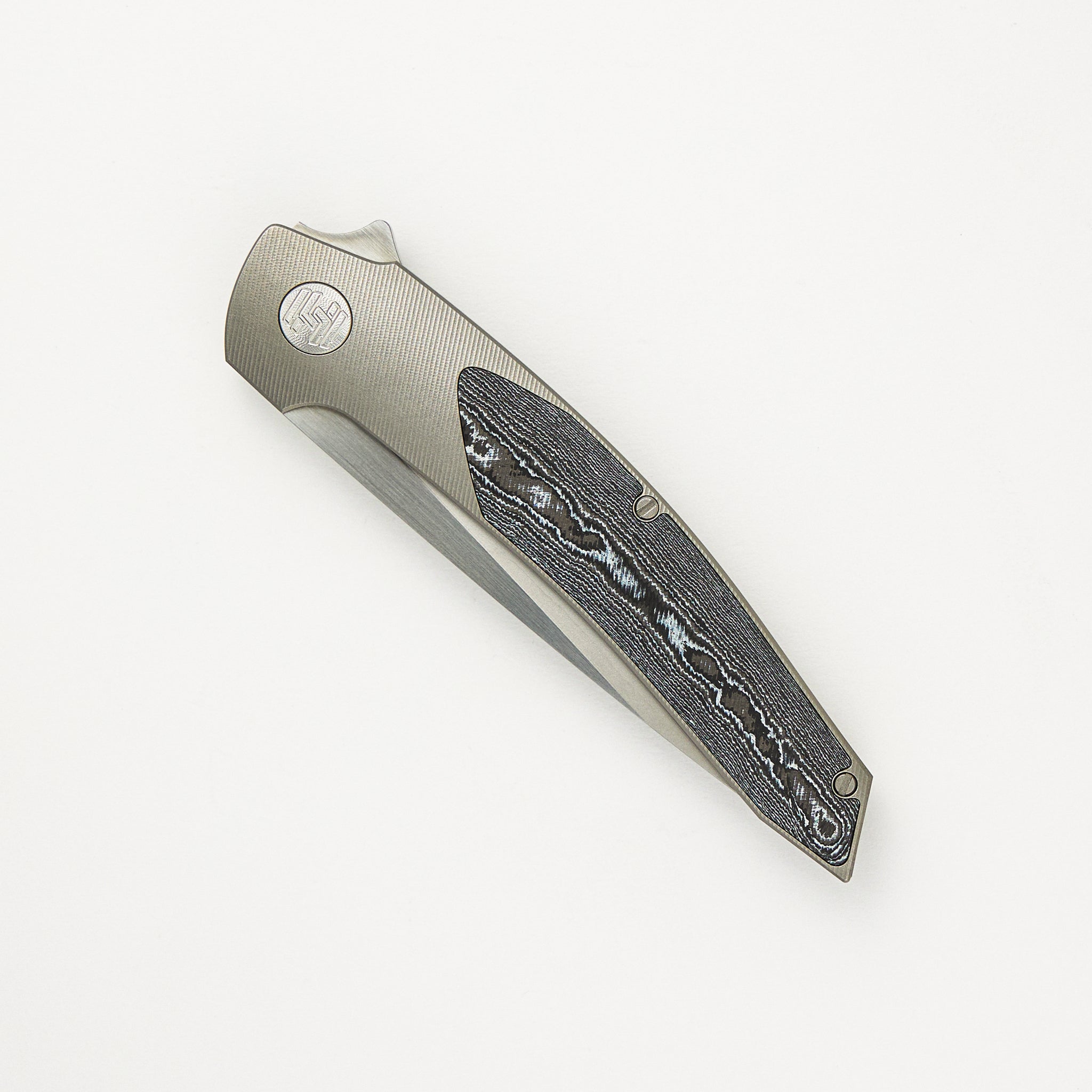 Model T - White CarboTi Inlay - RWL-34 Blade W/ Satin Flats