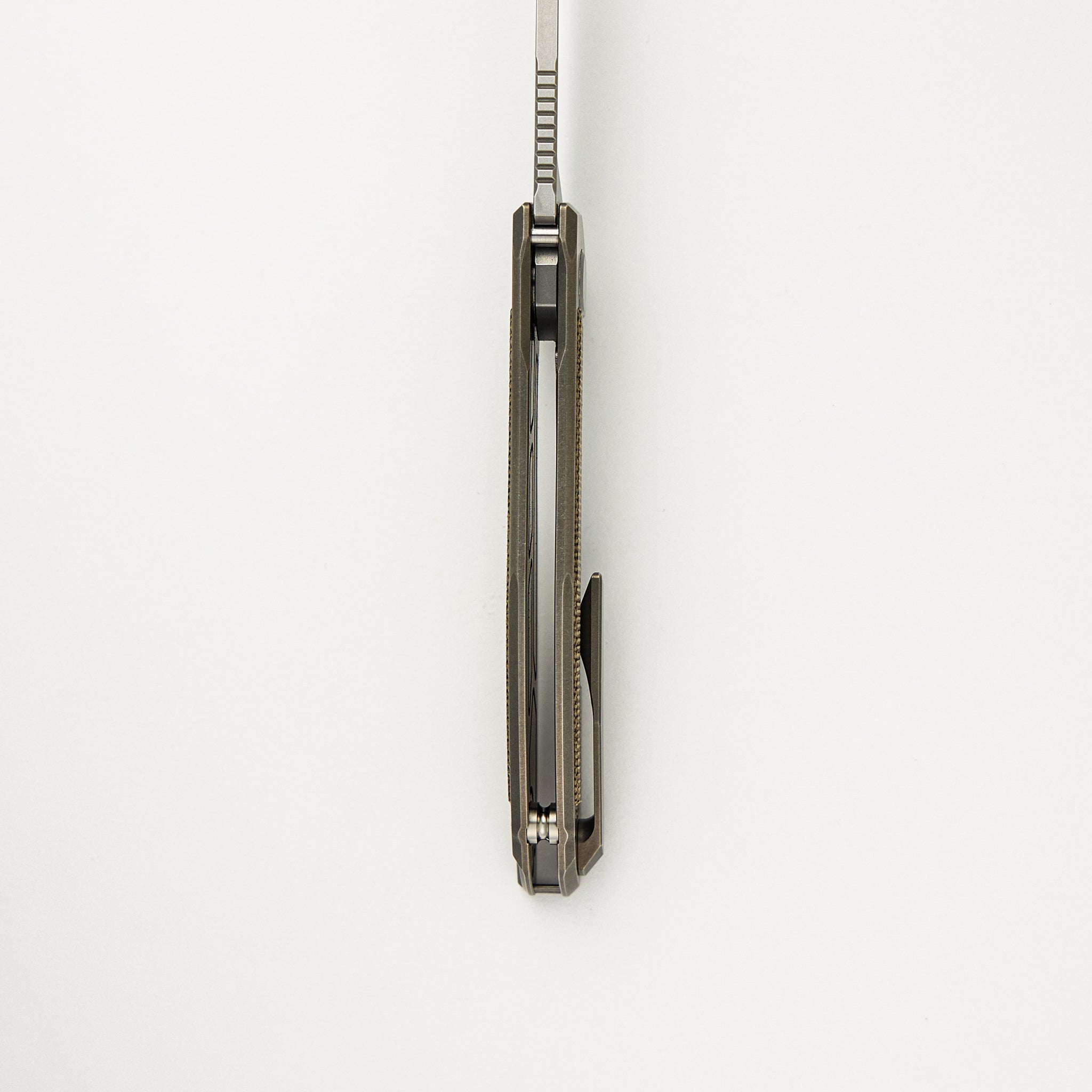 NeOn NL - Elmax Blade - Titanium/Green Canvas Micarta Handle - MRBS