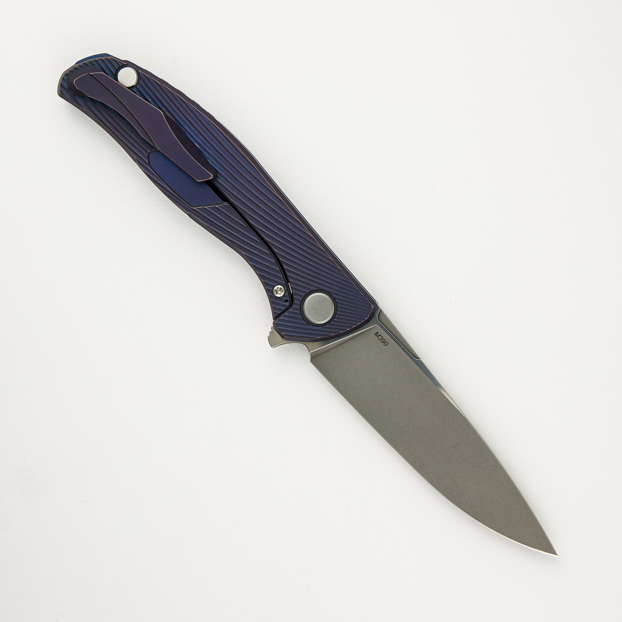Hati TS - M390 Blade - Titanium/Purple G10 Handle - MRBS